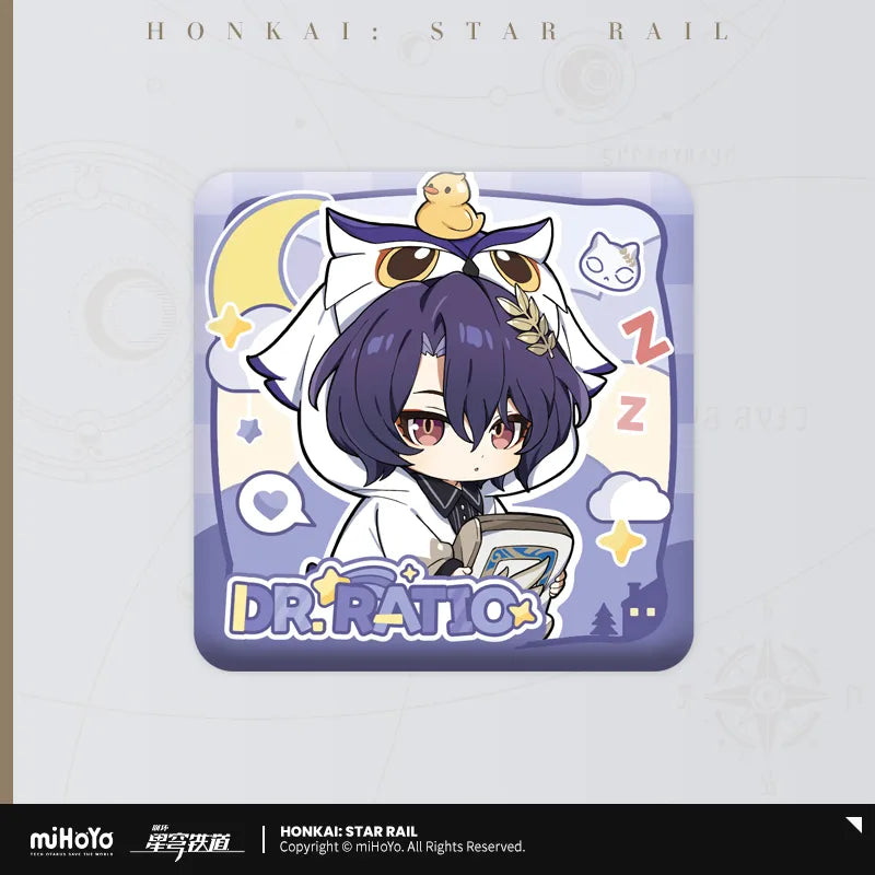 (Goods - Badge) Honkai: Star Rail Boys' Dormitory PU Badge Dr. Ratio