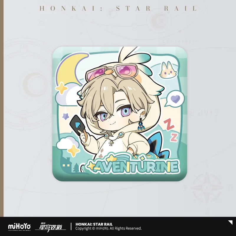 (Goods - Badge) Honkai: Star Rail Boys' Dormitory PU Badge Aventurine