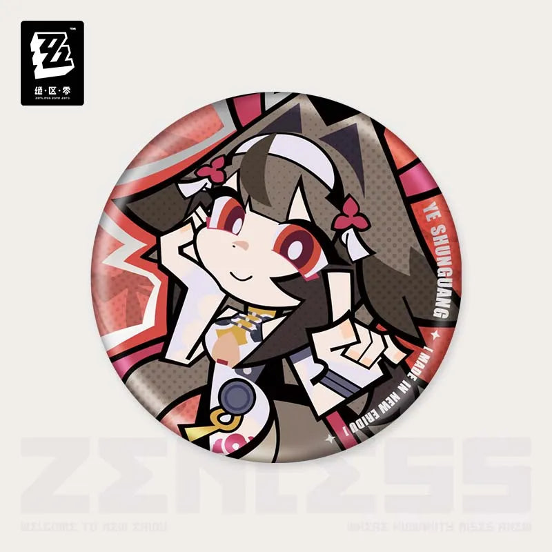 (Goods - Badge) Zenless Zone Zero Ridu Chibi Badge Ye Shunguang