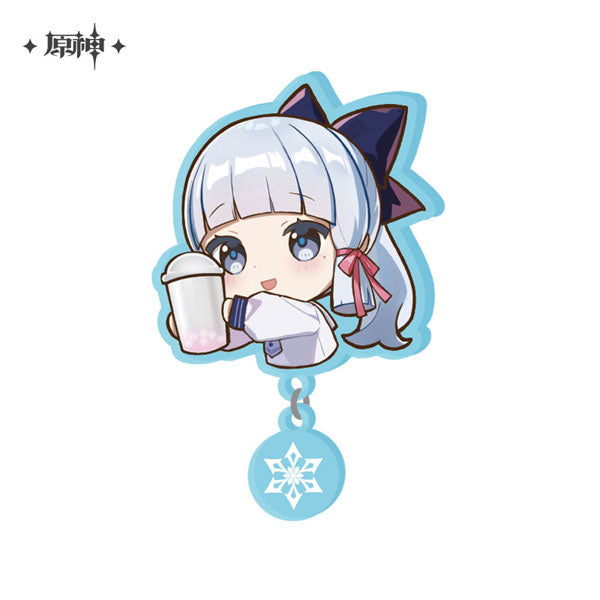 [Genshin Impact] Hey Tea Collab Button Badge /Ayaka Kamisato
