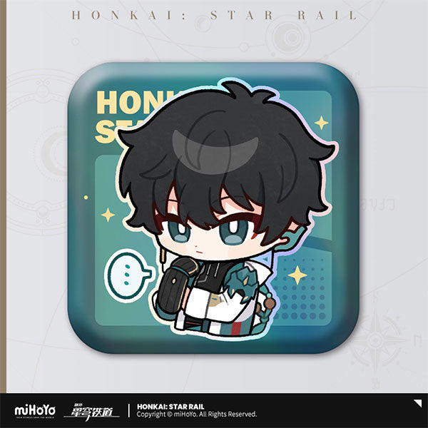 [Honkai: Star Rail] Pom-Pom's Exhibition Hall Square Button Badge / Dan Heng