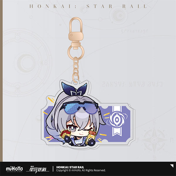 [Honkai: Star Rail] Pom-Pom Exhibition Series Keychain / Silver Wolf
