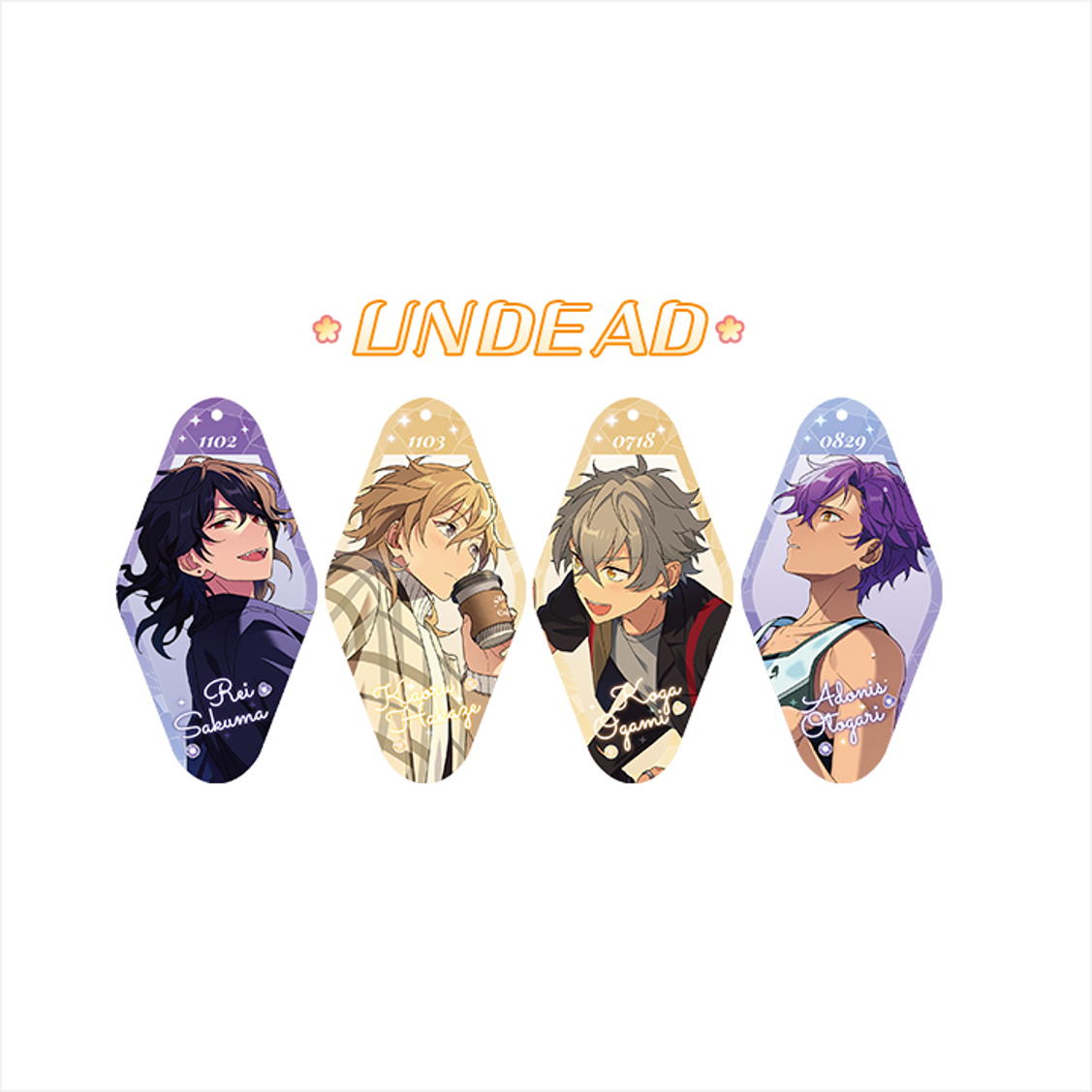 [Ensemble Stars] Hanaban Acrylic Strap Second Series / UNDEAD (Set of 4)