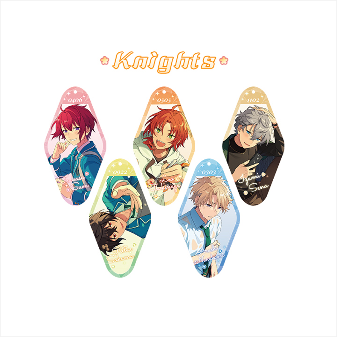 [Ensemble Stars] Hanaban Acrylic Strap Second Series / Knights (Set of 5)
