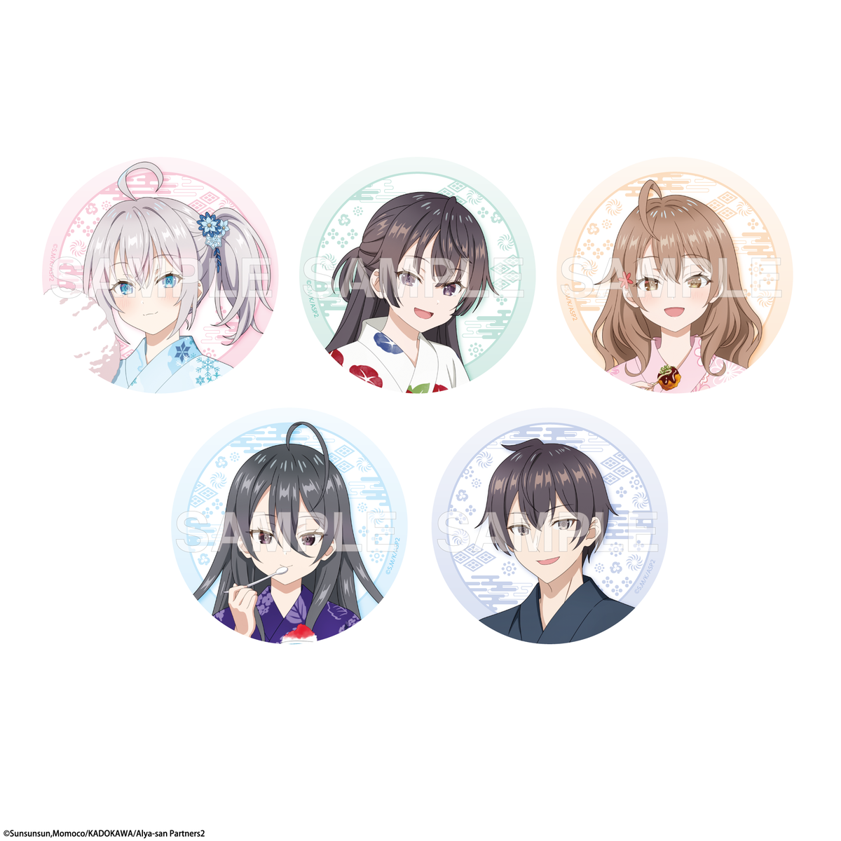 (Goods - Badge) Alya Sometimes Hides Her Feelings in Russian Tradable Tin Badge Yukata ver. PACK (Blind Box -Single)