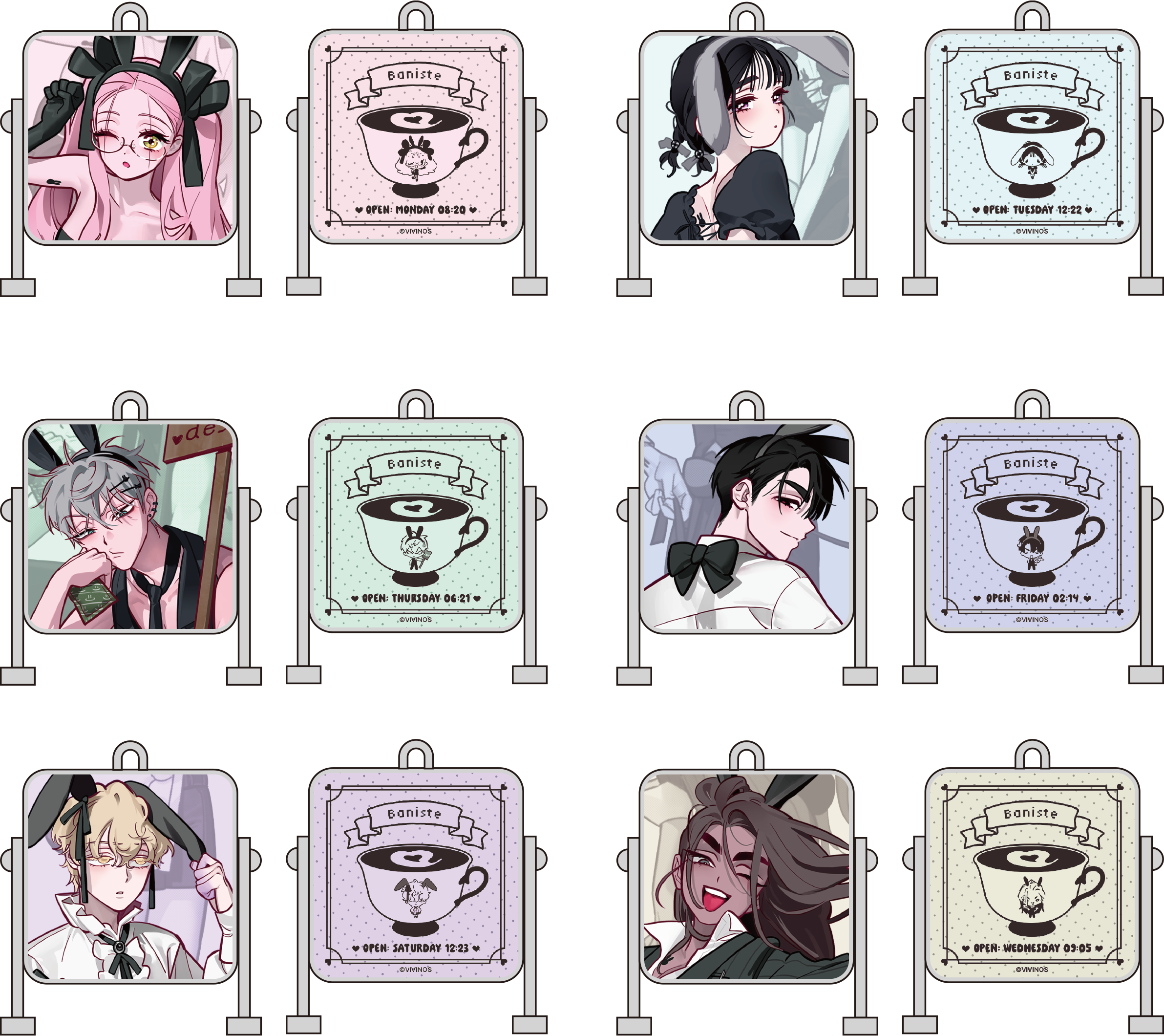 (Goods - Keychain) Alien Stage Baniste Signboard-style Light Keychain (Blind Box -Single)