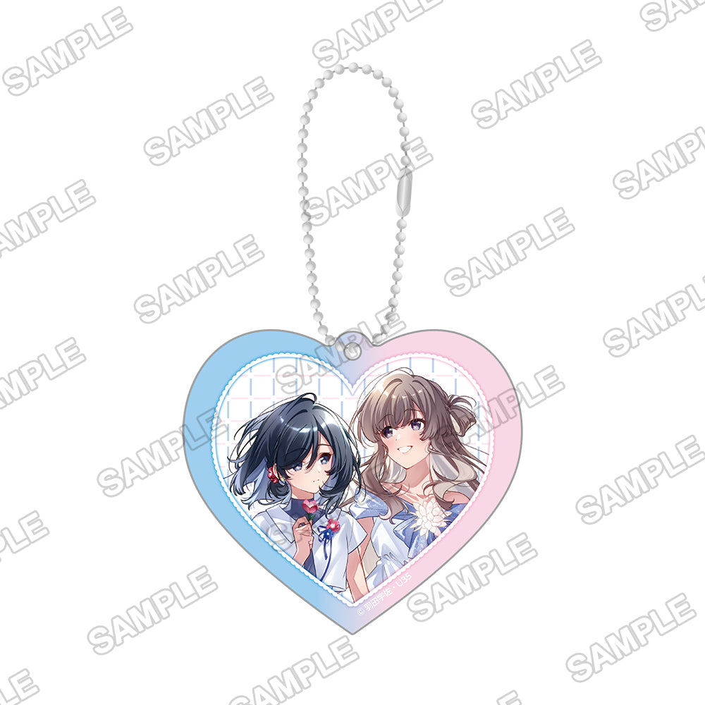 (Goods - Set) Buying a Classmate Once a Week: Their Secret Under One Roof Birthday Heart-shaped Acrylic Keychain & Big Tin Badge Set