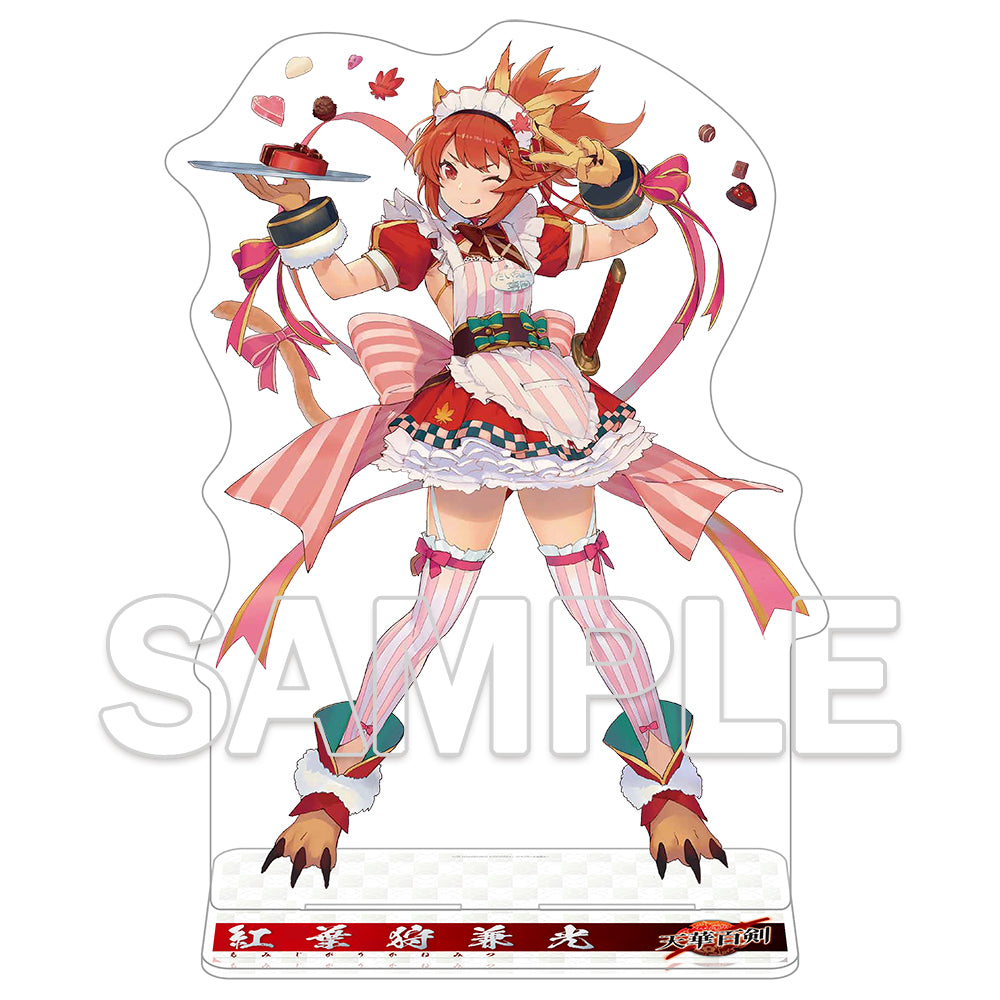 (Goods - Acrylic Standl) [10th Anniversary Re-release Edition] Tenka Hyakken G’s Magazine 30th Anniversary Commemorative Ultra Big Acrylic Figure - Momijigari Kanemitsu Maid Ver.