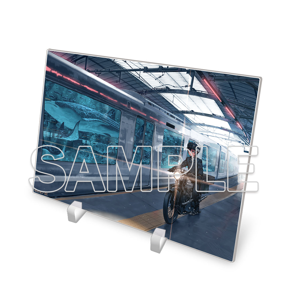 (Goods - Acrylic Stand) Kino's Journey -the Beautiful World- 25th Anniversary Acrylic Illustration Plate - C - Station