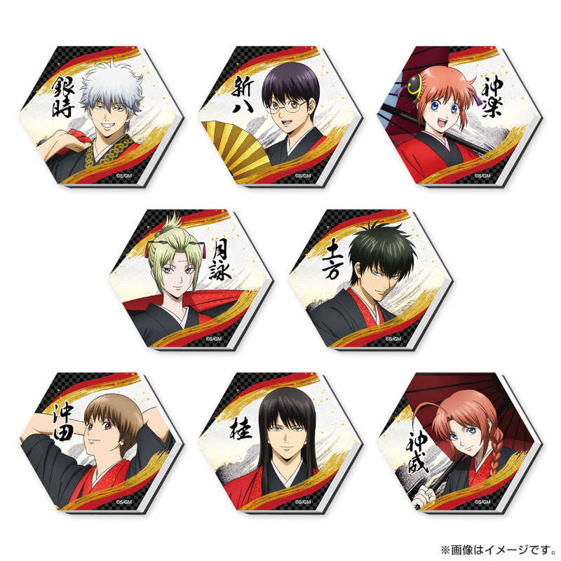 (Goods - Stationaries) Gintama: Yoshiwara in Flames Hexagon Tile Magnet