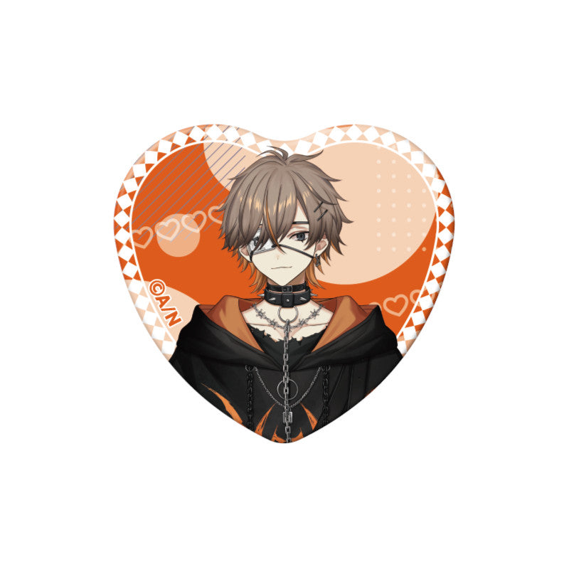 (Goods - Badge) NIJSANJI EN Heart-Shaped Can Badge (28 Types)