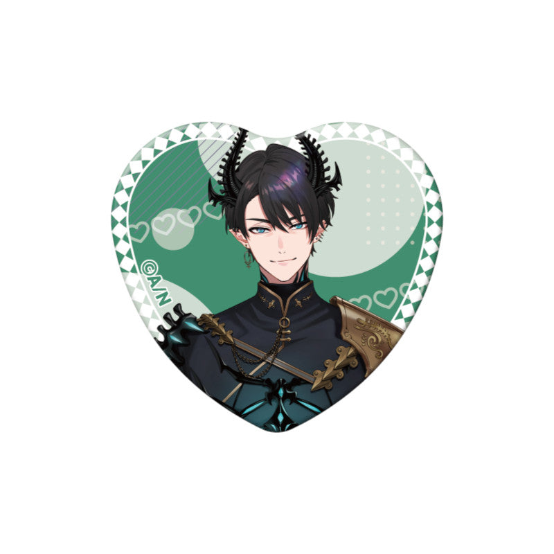 (Goods - Badge) NIJSANJI EN Heart-Shaped Can Badge (28 Types)