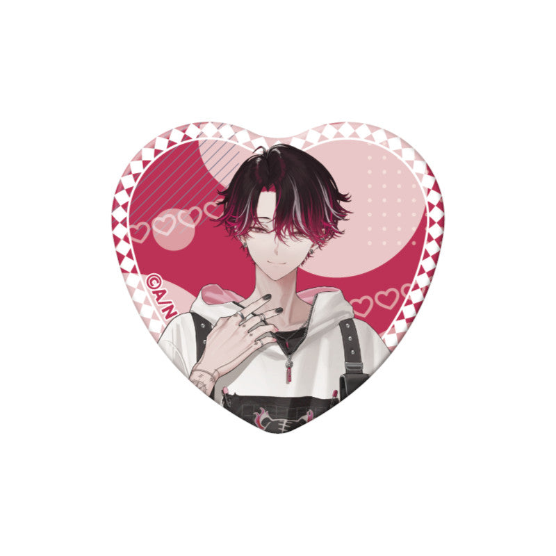 (Goods - Badge) NIJSANJI EN Heart-Shaped Can Badge (28 Types)
