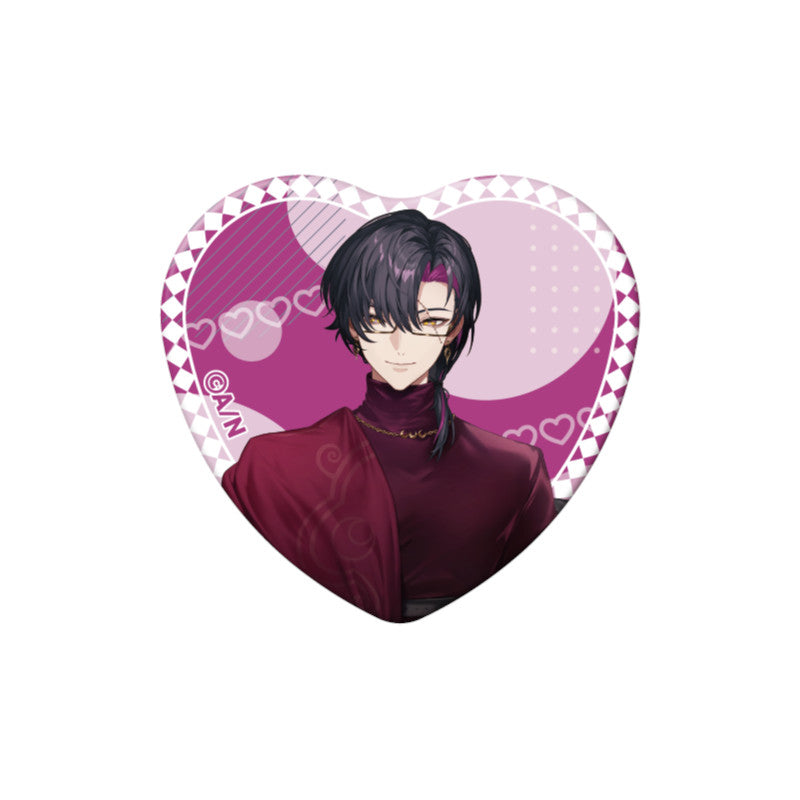 (Goods - Badge) NIJSANJI EN Heart-Shaped Can Badge (28 Types)
