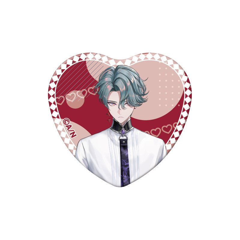 (Goods - Badge) NIJSANJI EN Heart-Shaped Can Badge (28 Types)