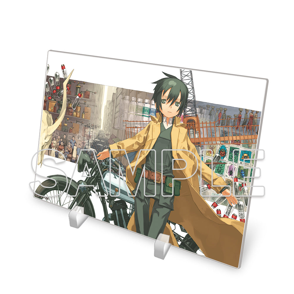 (Goods - Acrylic Stand) Kino's Journey -the Beautiful World- 25th Anniversary Acrylic Illustration Plate - F - 2004 Poster