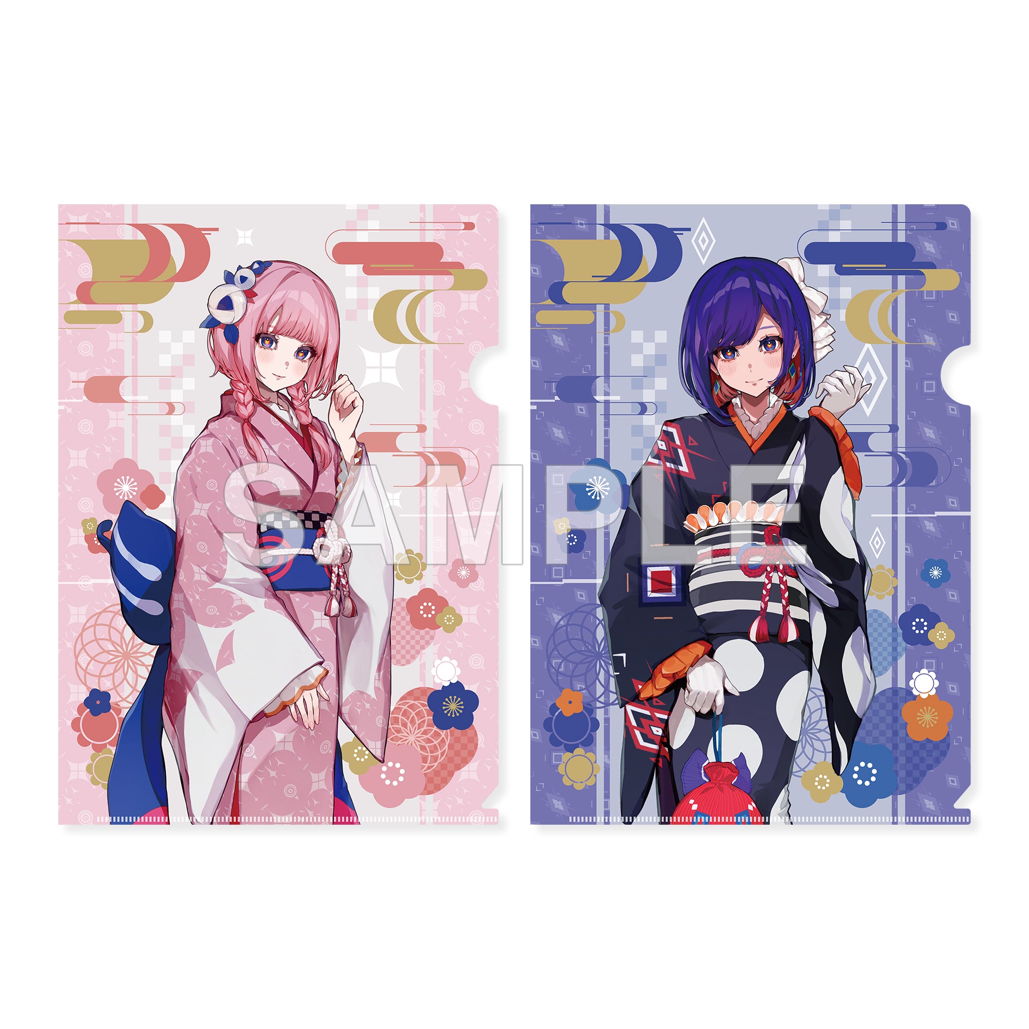 (Goods - File Folder ) KAMITSUBAKI CITY UNDER CONSTRUCTION File Folder  Set - Kafu & Rime Kimono Ver.