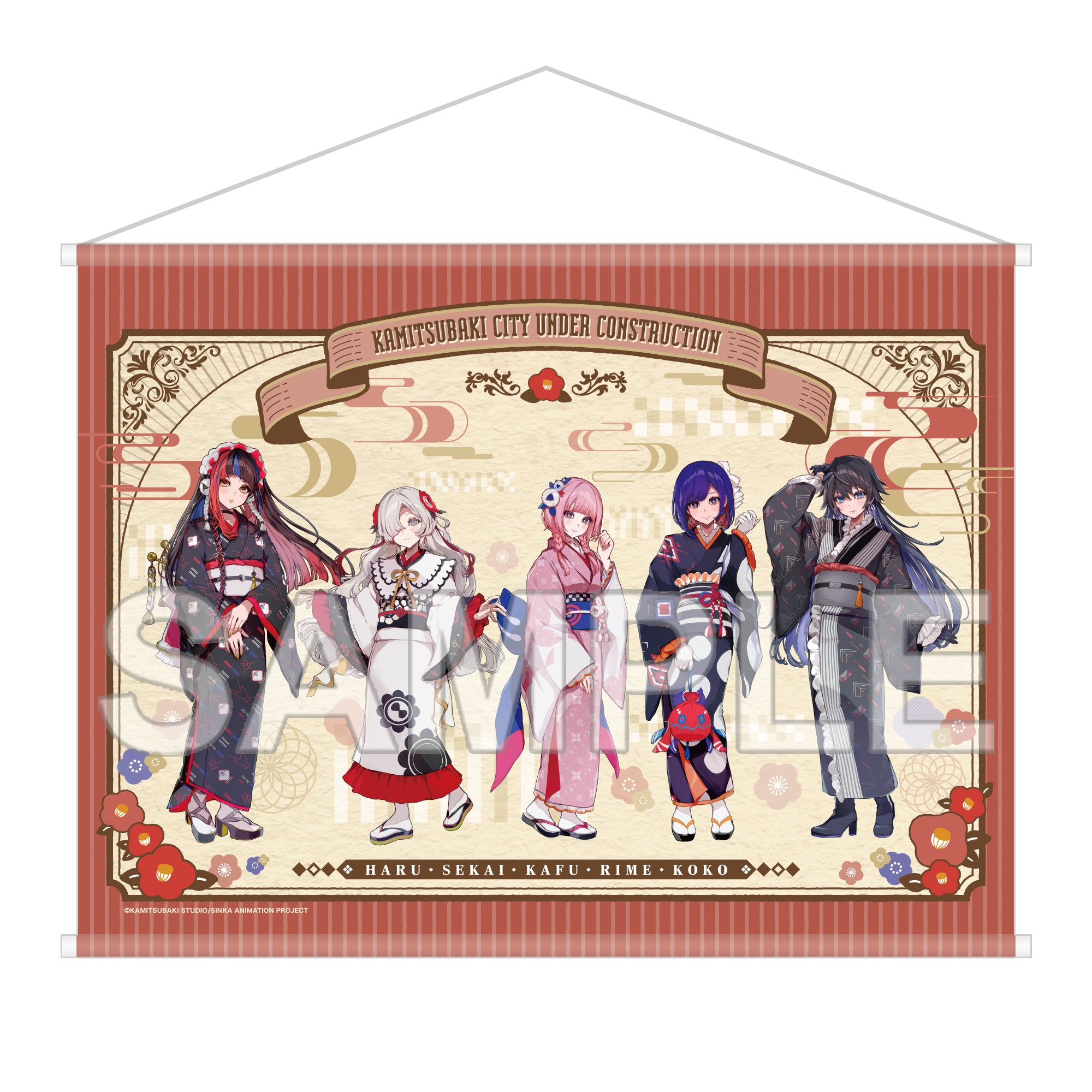 (Goods - Wall Scroll) KAMITSUBAKI CITY UNDER CONSTRUCTION Wall Scroll Kimono Ver.