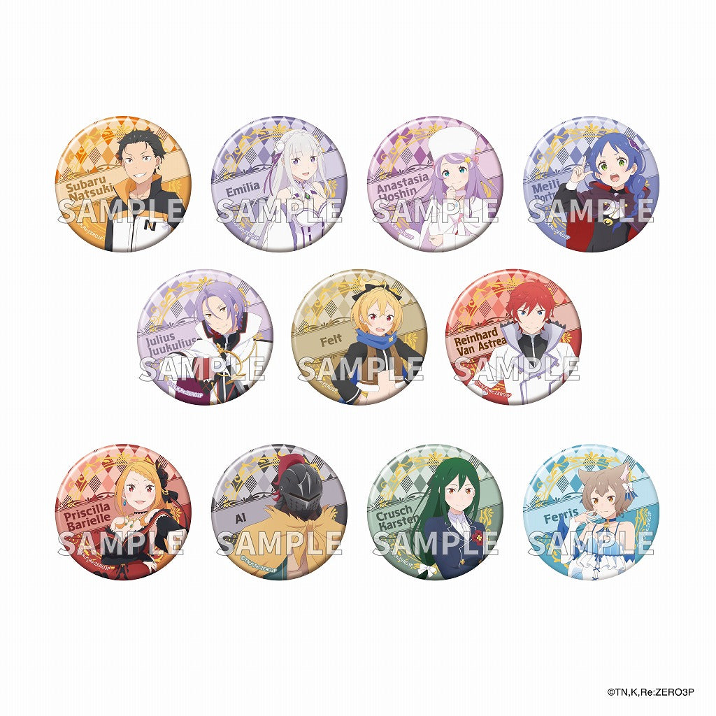 [Re:ZERO - Starting Life in Another World] 3rd season Tradable Sparkly Tin Badge Vol.1 (Blind Box -Single)