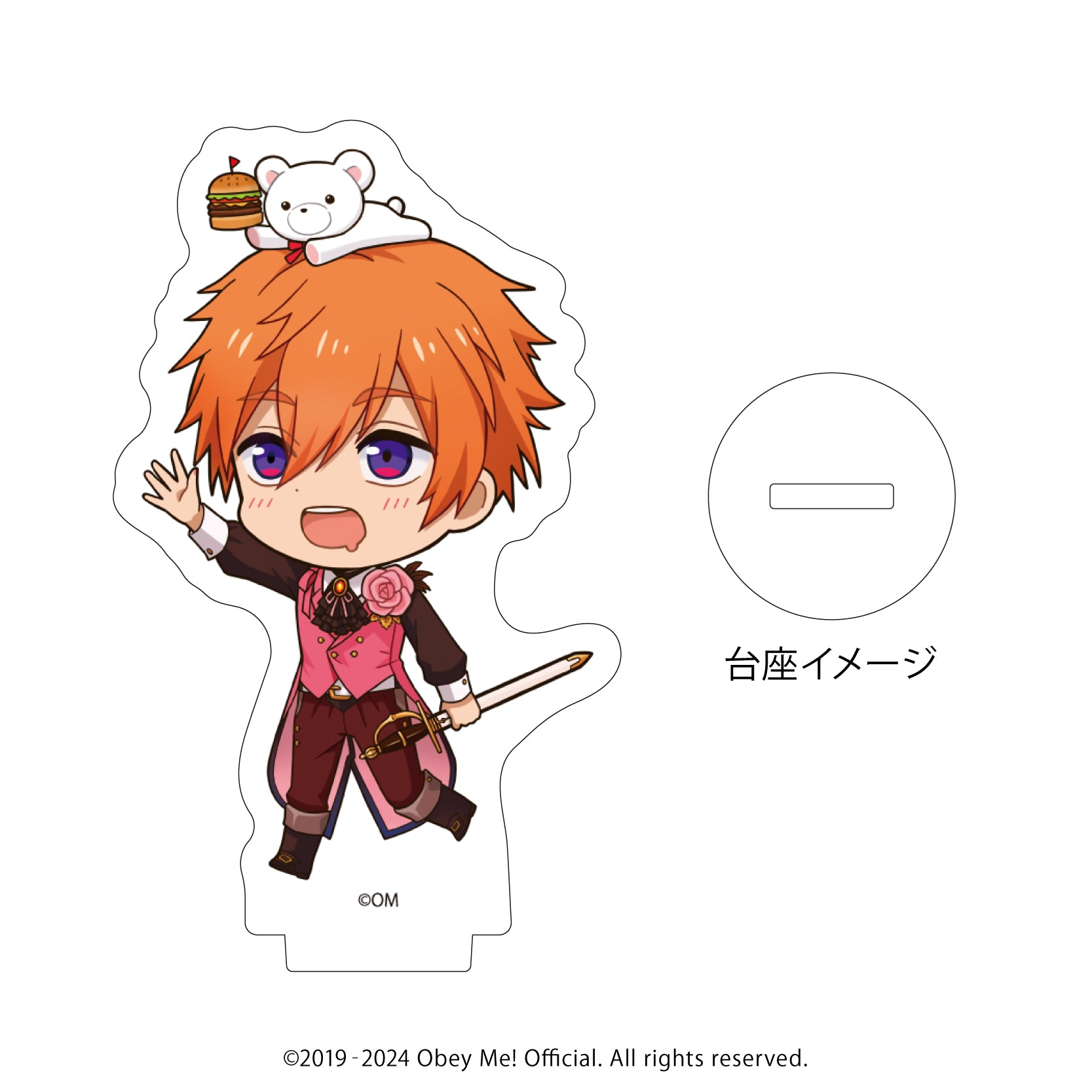 (Goods - Acrylic Stand) [Obey Me!] Acrylic Acrylic Petit Stand 08 - Valentine Ver. (Chibi Art) (Blind Box -Single)