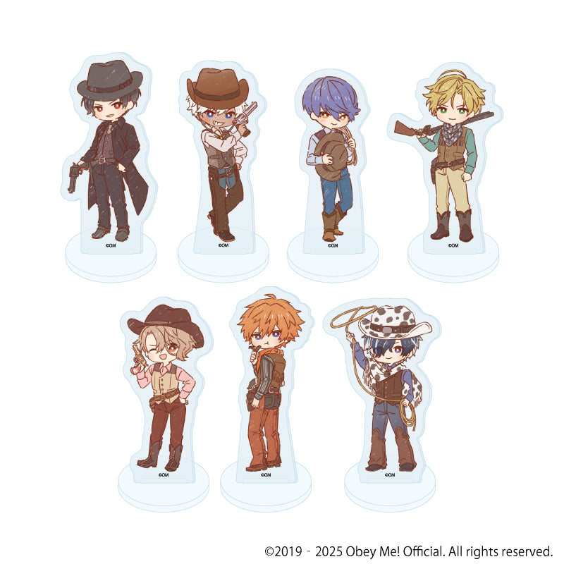 (Goods - Acrylic Stand) [Obey Me! Nightbringer] Acrylic Petit Stand 13 - Cowboy ver. (Retro Art) (Blind Box)