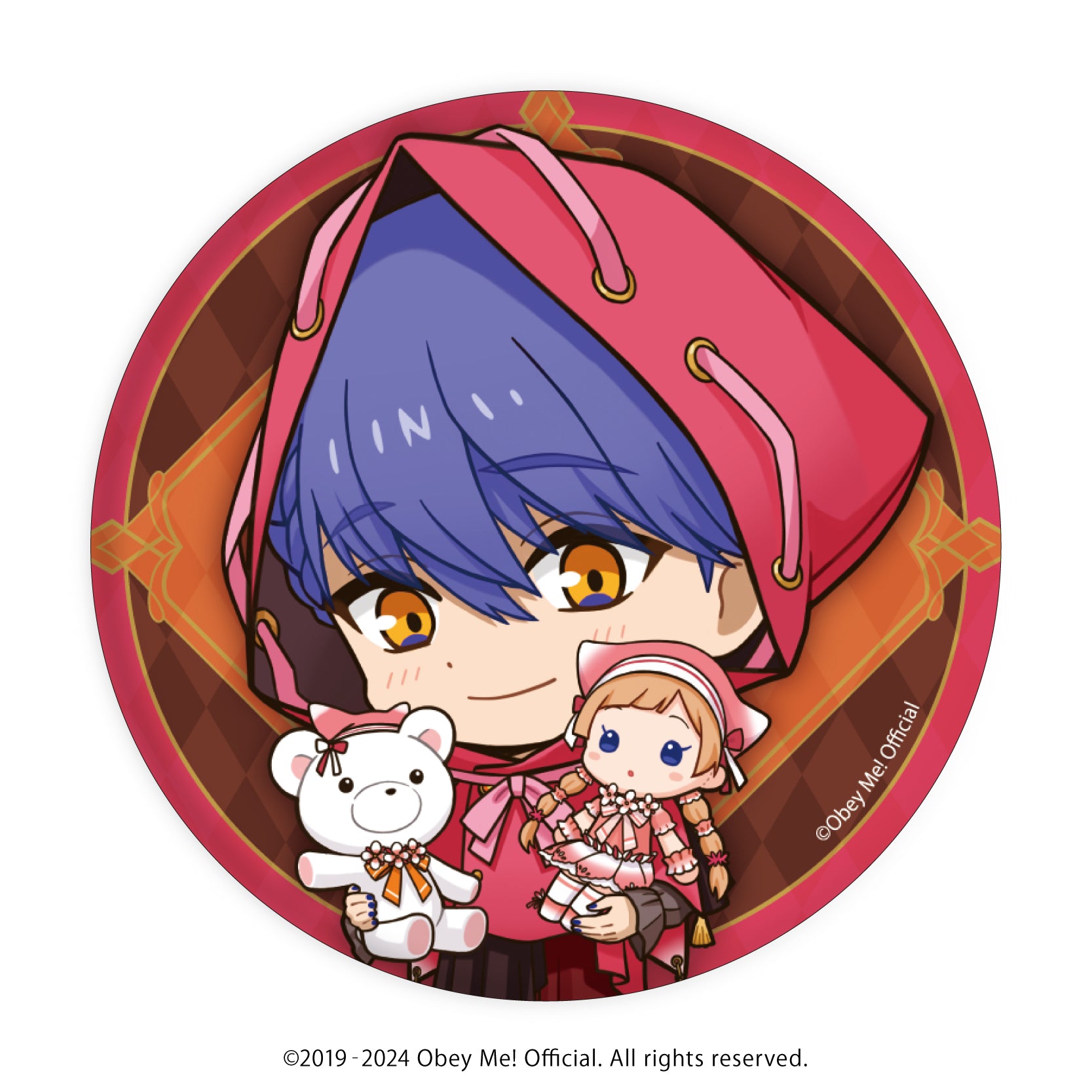 [Obey Me!] Button Badge 10 - Valentine Ver. (Chibi Art) (Blind Box -Single)