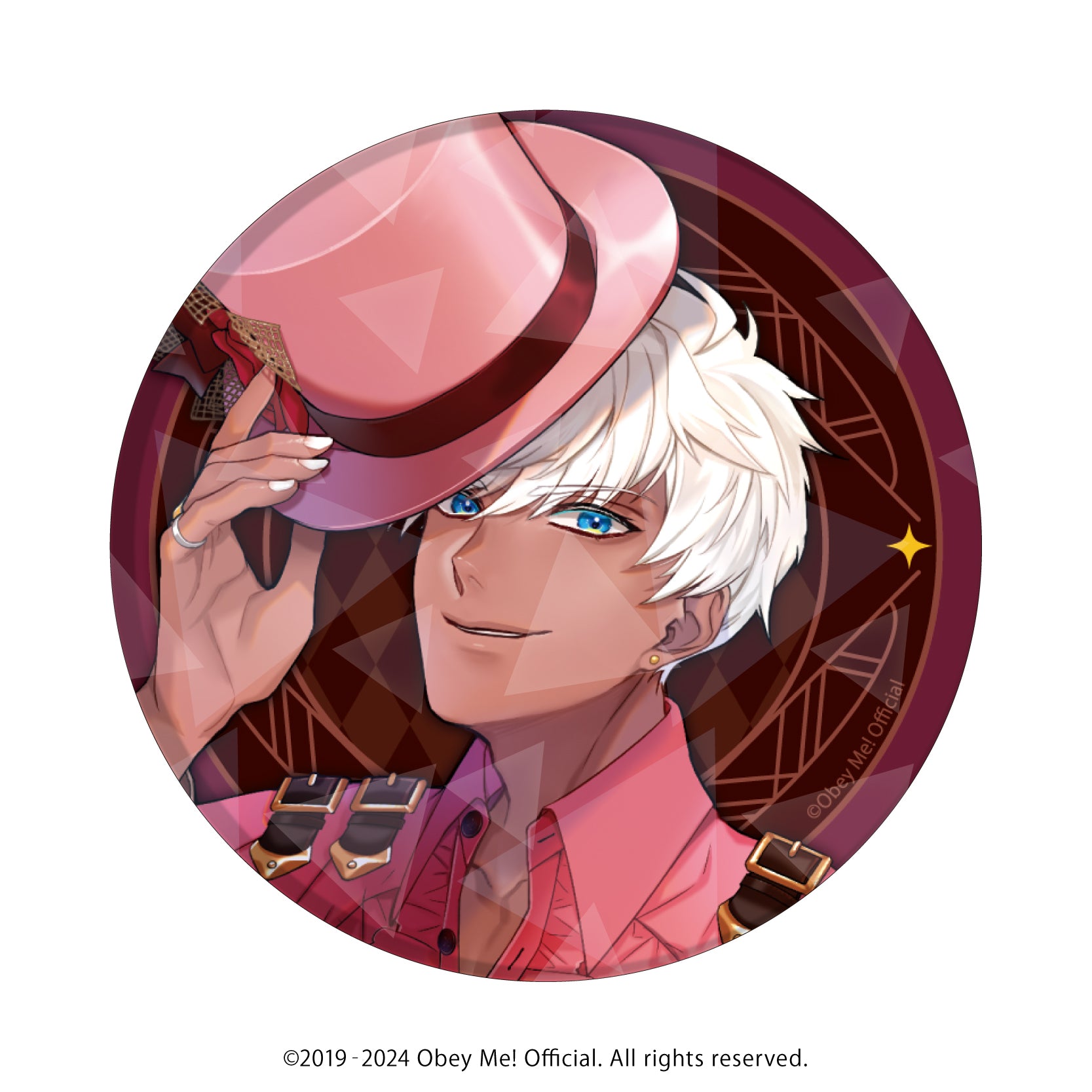 [Obey Me!] Holographic Button Badge (65mm) 11 - Valentine Ver. (feat. Exclusive Art) (Blind Box -Single)
