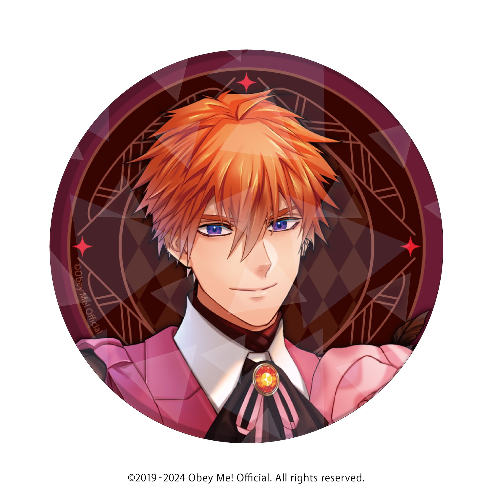 [Obey Me!] Holographic Button Badge (65mm) 11 - Valentine Ver. (feat. Exclusive Art) (Blind Box -Single)
