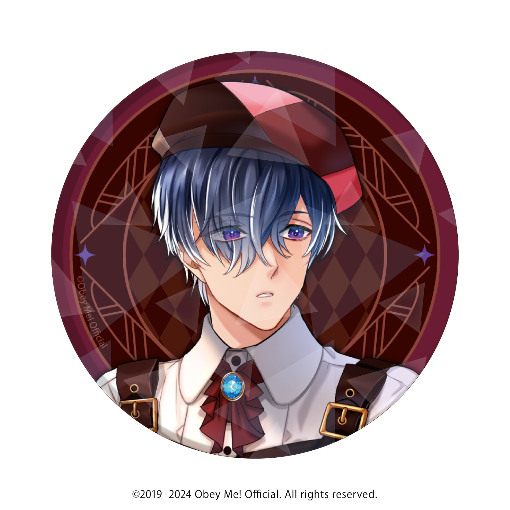 [Obey Me!] Holographic Button Badge (65mm) 11 - Valentine Ver. (feat. Exclusive Art) (Blind Box -Single)