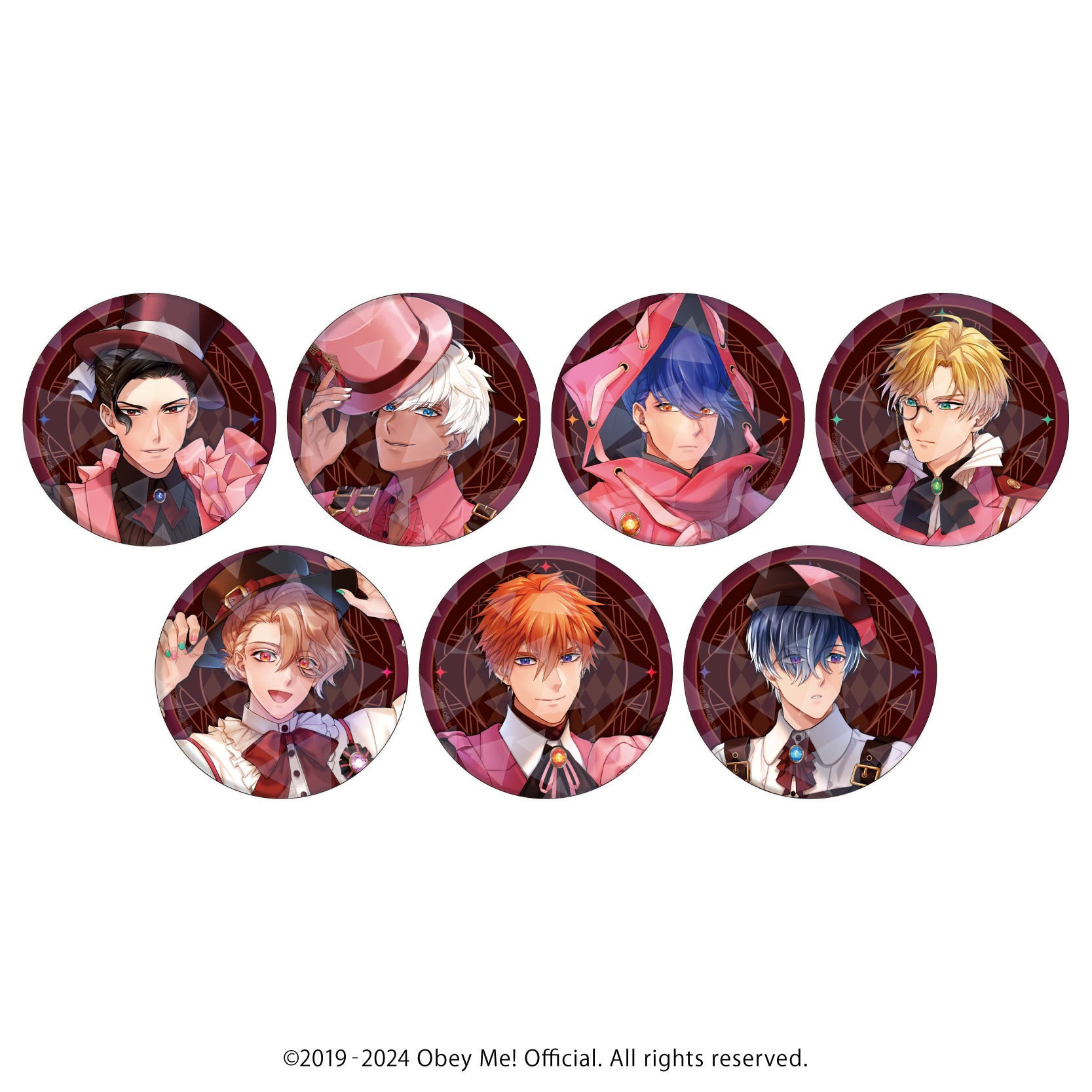 [Obey Me!] Holographic Button Badge (65mm) 11 - Valentine Ver. (feat. Exclusive Art) (Blind Box -Single)