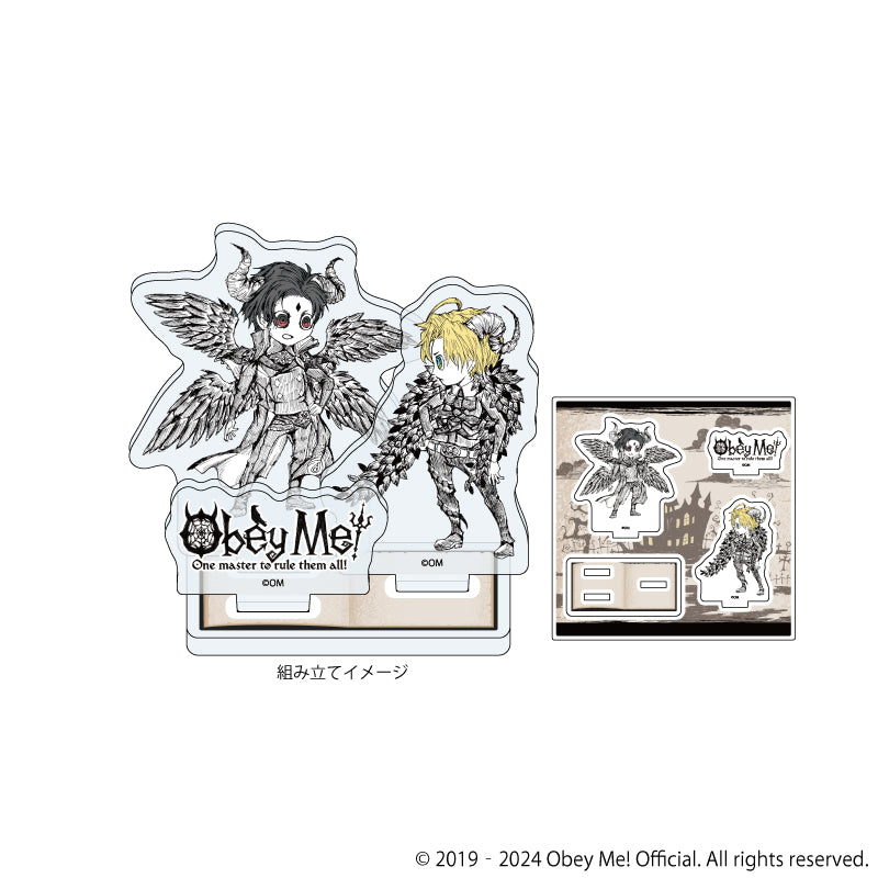 (Goods - Acrylic Stand) [Obey Me!] Acrylic Stand Lucifer & Satan (Mini Character Art)