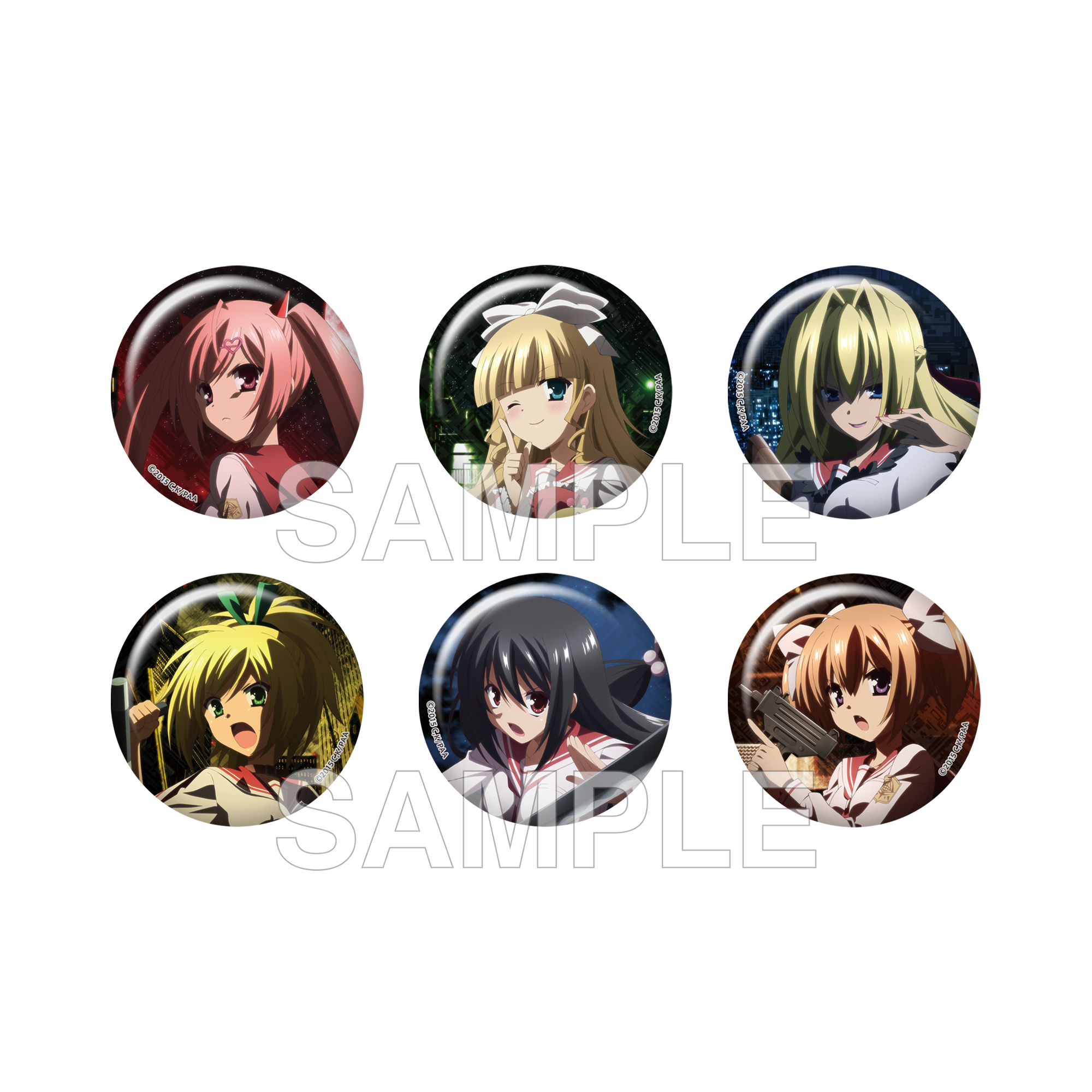 (Goods - Badge) Aria the Scarlet Ammo Double A Trading Pin Badge - Anime Adaptation 15th Anniversary Ver. A  (Blind Box - Single)
