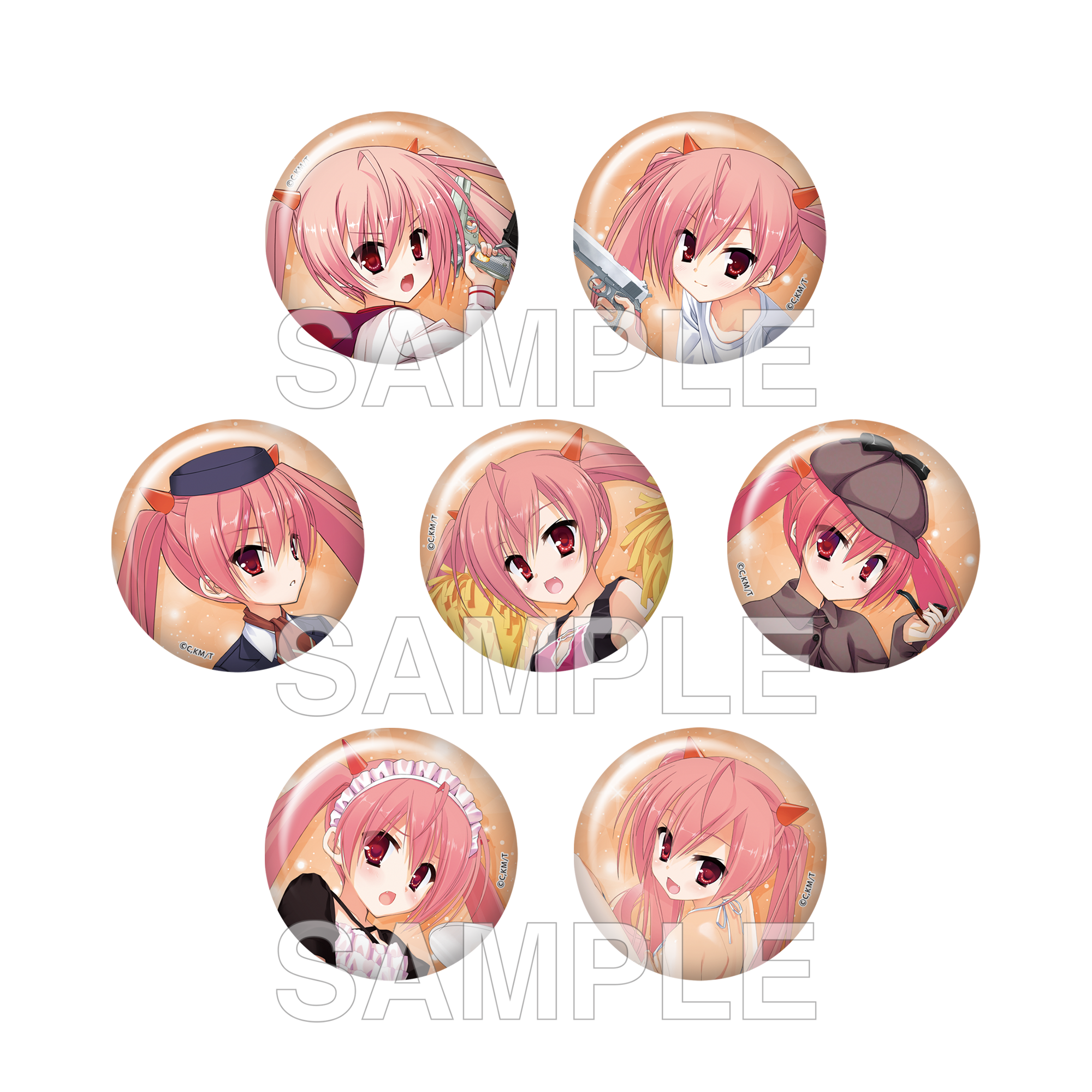 (Goods - Badge) Aria the Scarlet Ammo Trading Pin Badge - Anime Adaptation 15th Anniversary Ver. B  (Blind Box - Single)
