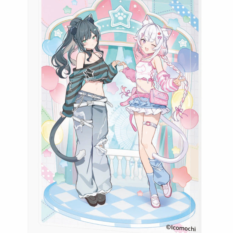 (Goods - Acrylic Block) Nekomimi Futago ga Natsukisugitte Komacchau Acrylic Block Mishikuro Amusement Park Date