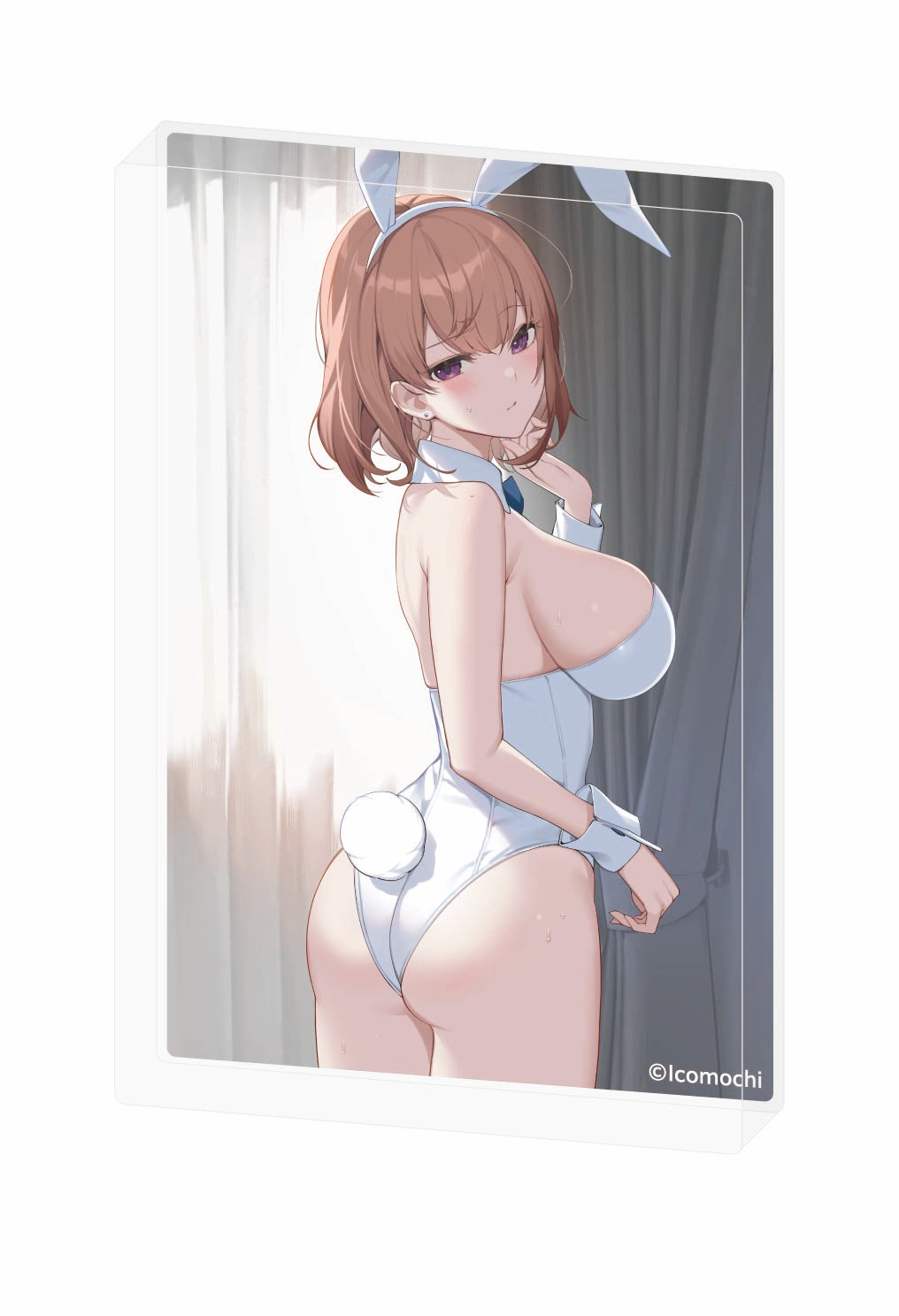(Goods - Acrylic Block) Kuudere Bunny Girl & IchaAma ASMR Acrylic Block White Bunny Natsume Senpai