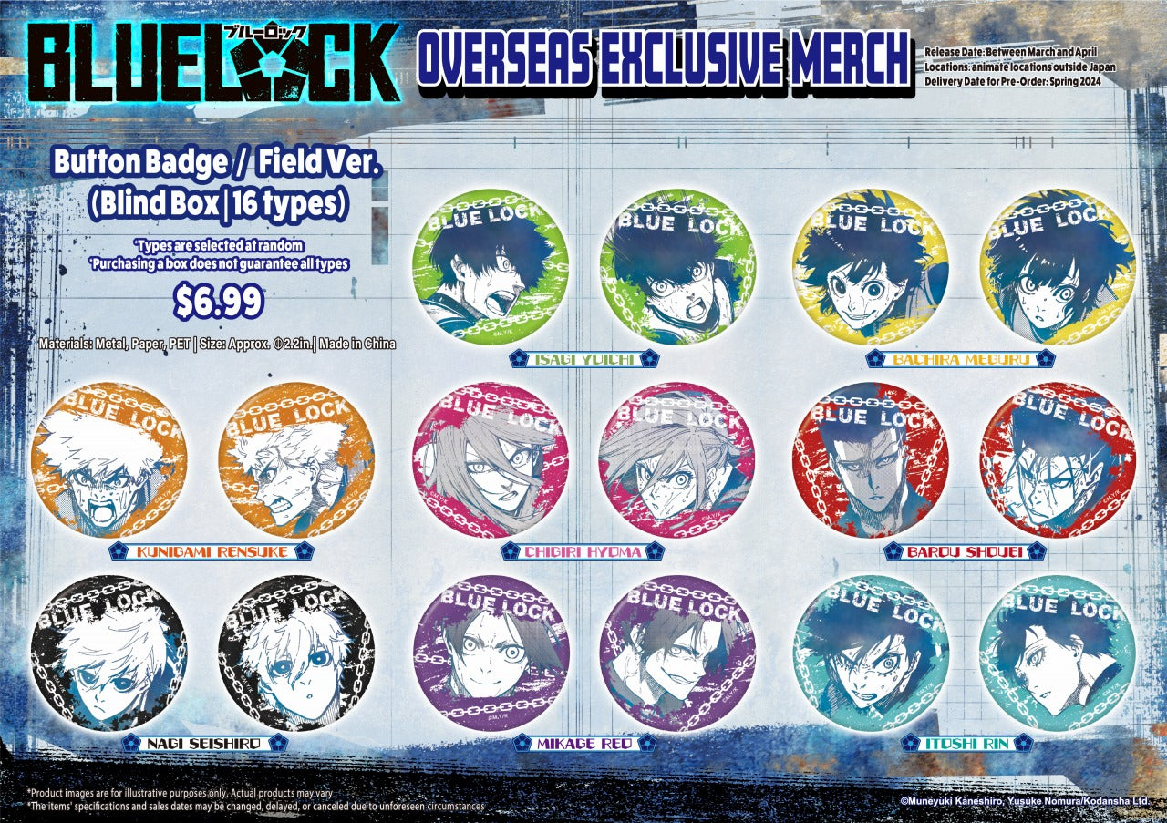 [Blue Lock] Overseas Exclusive Button Badge / Field Ver. (Blind Box -Single)