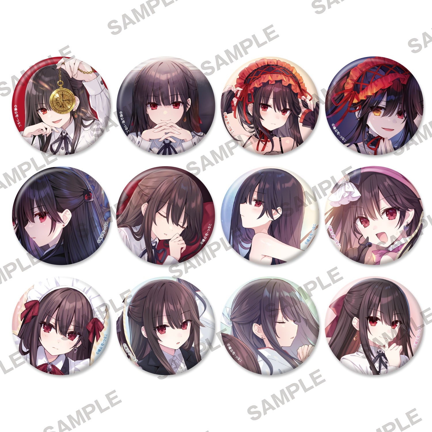 (Goods - Badge) Magic Detective Kurumi Tokisaki Tradable Holographic Tin Badge Pack (Blind box - single)
