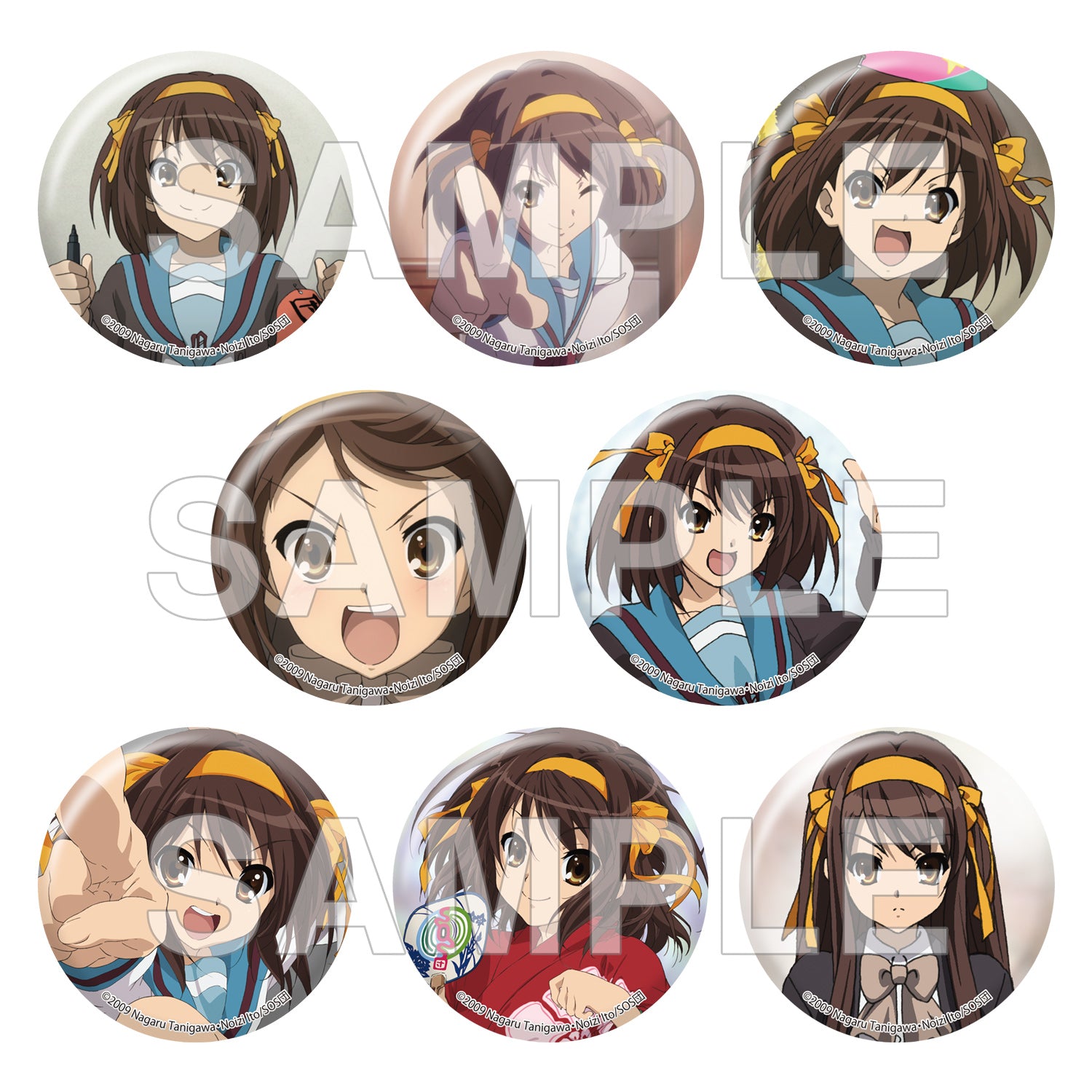 (Goods - Badge) The Disappearance of Haruhi Suzumiya Full of Haruhi Tin Badge (Blind Box - Single)