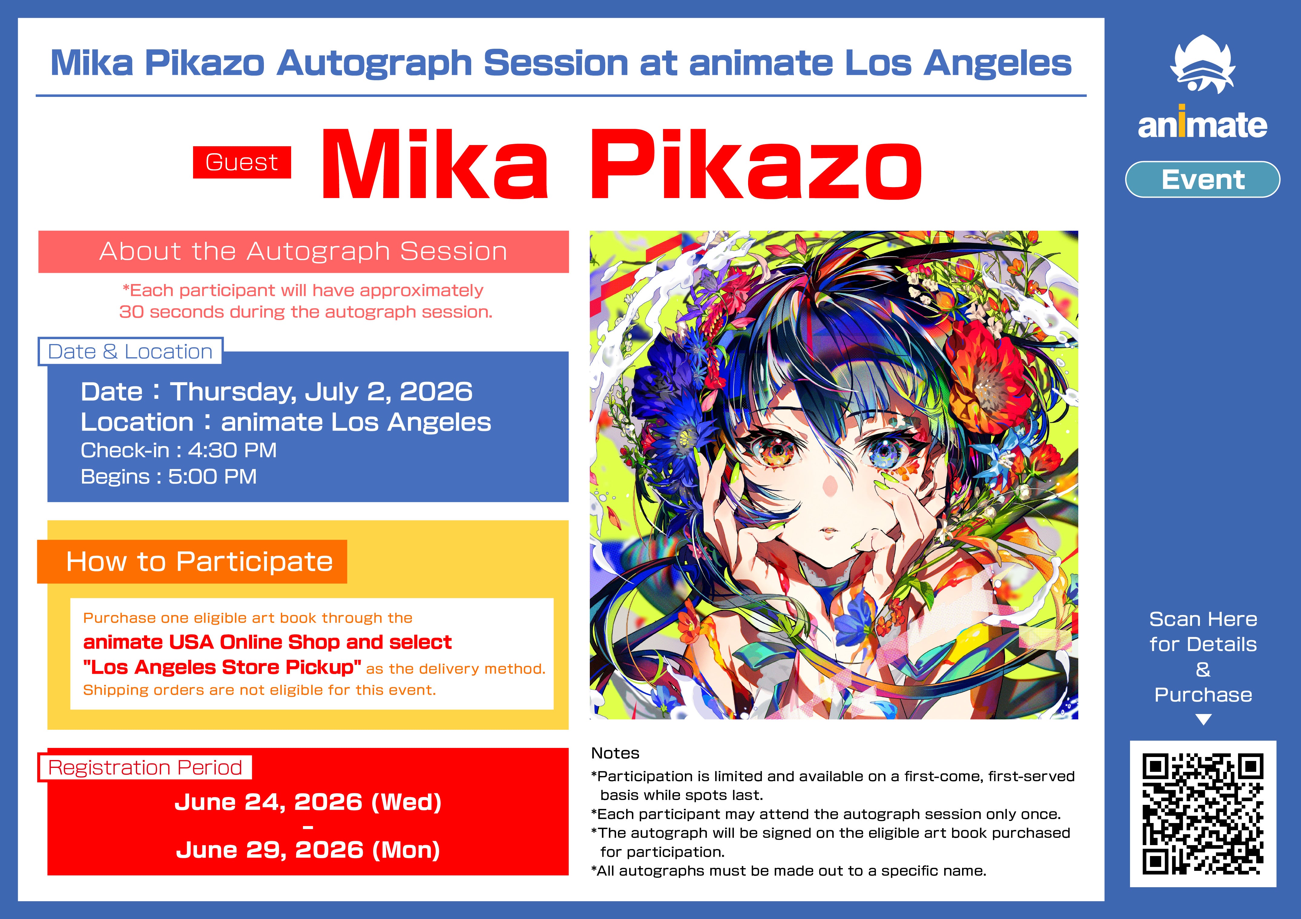 Mika Pikazo Autograph Session 2026 Ticket