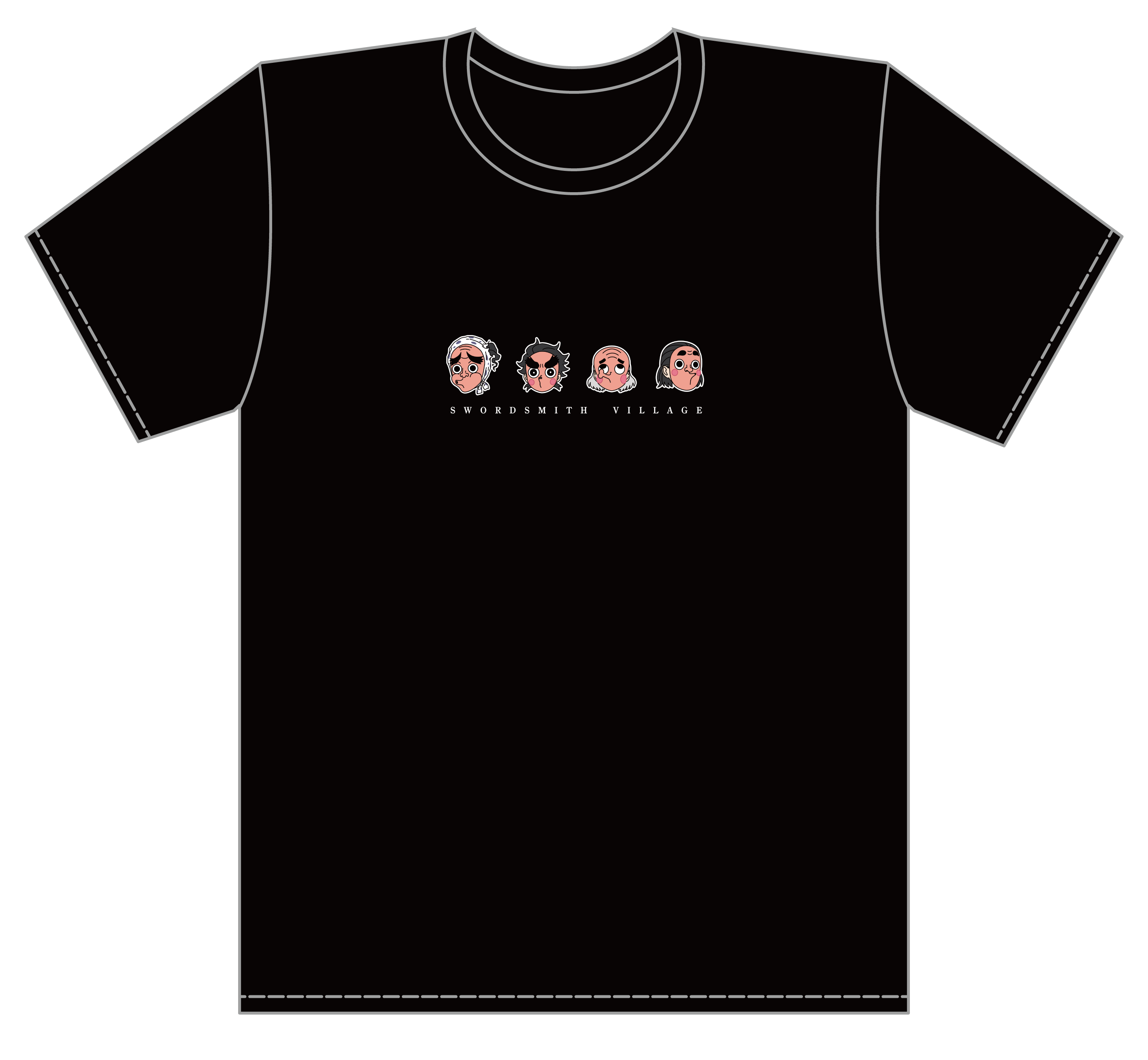 [Demon Slayer: Kimetsu no Yaiba] T-shirt (Black)