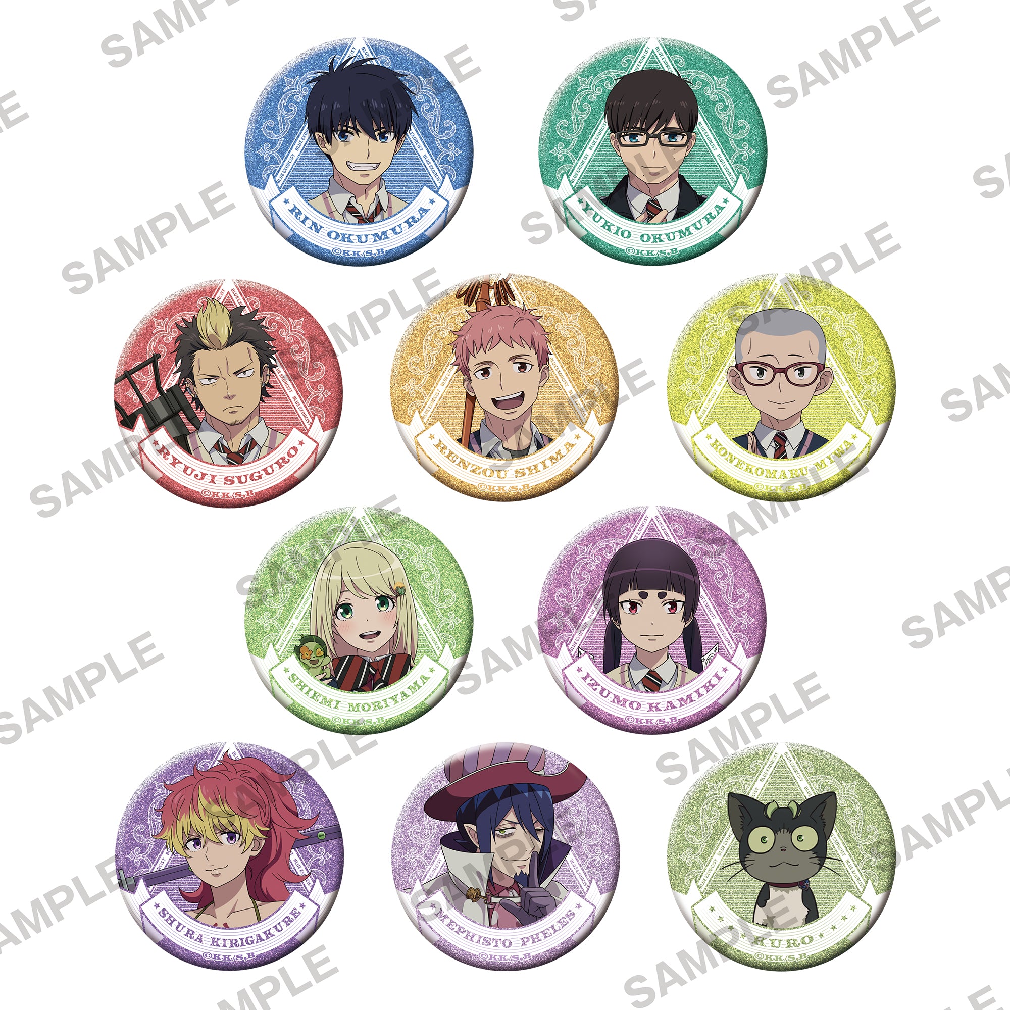 [Blue Exorcist] Sparkly Button Badge  (Blind Box -Single)