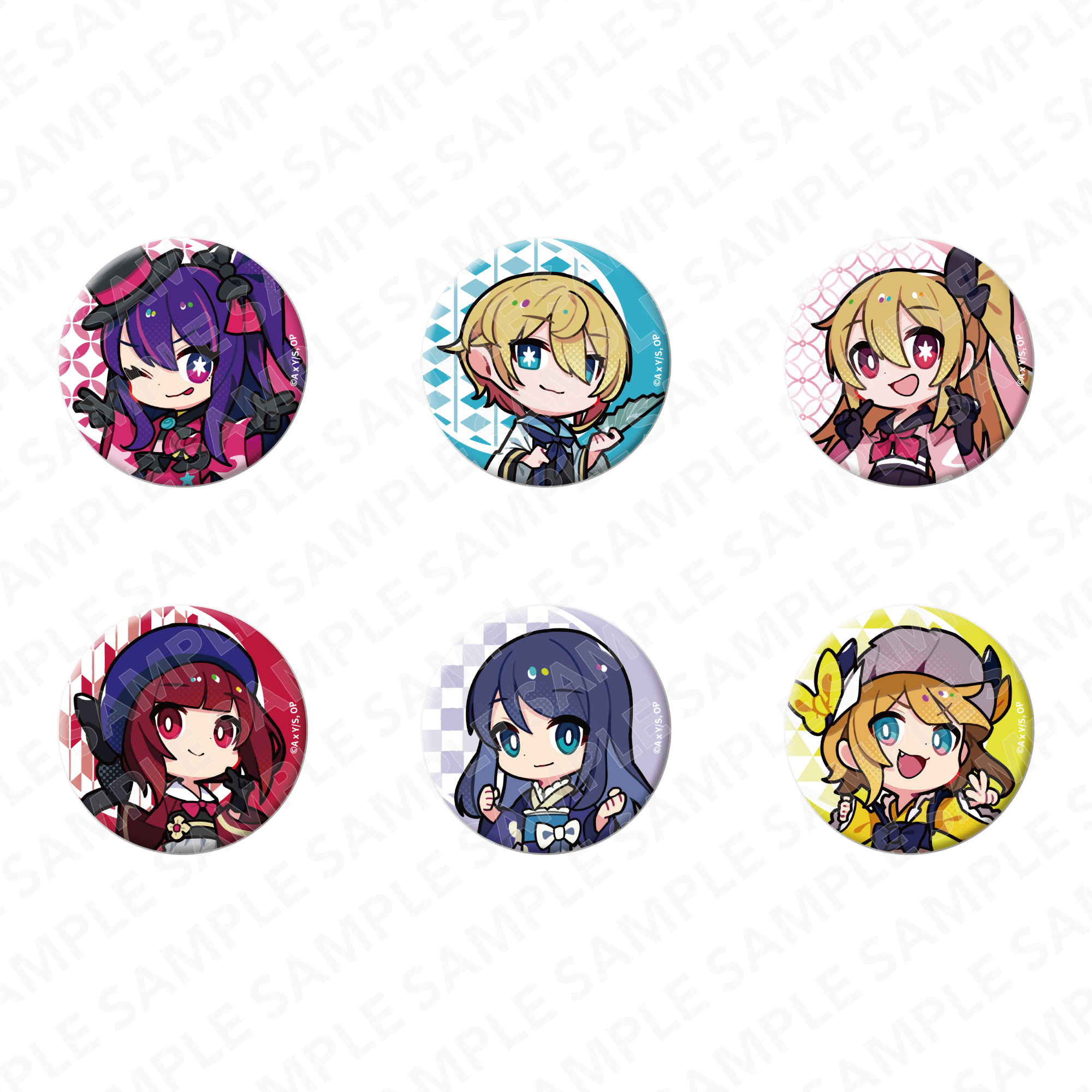 (Goods - Badge) Oshi no Ko Tradable Tin Badges Kimono Ver. (Blind Box - Single)