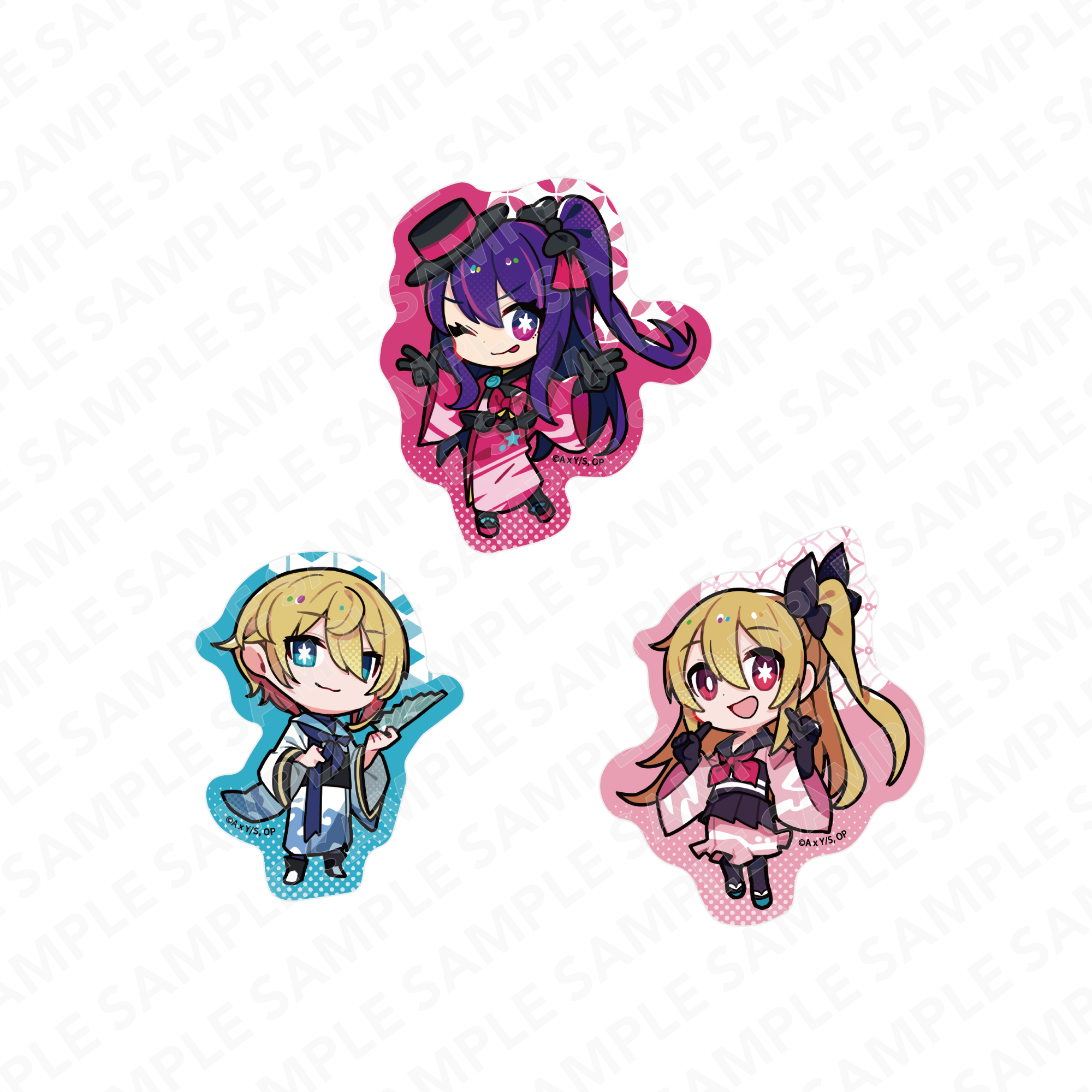 (Goods - Sticker) Oshi no Ko Sticker Set - Ai & Aqua & Ruby Kimono Ver.