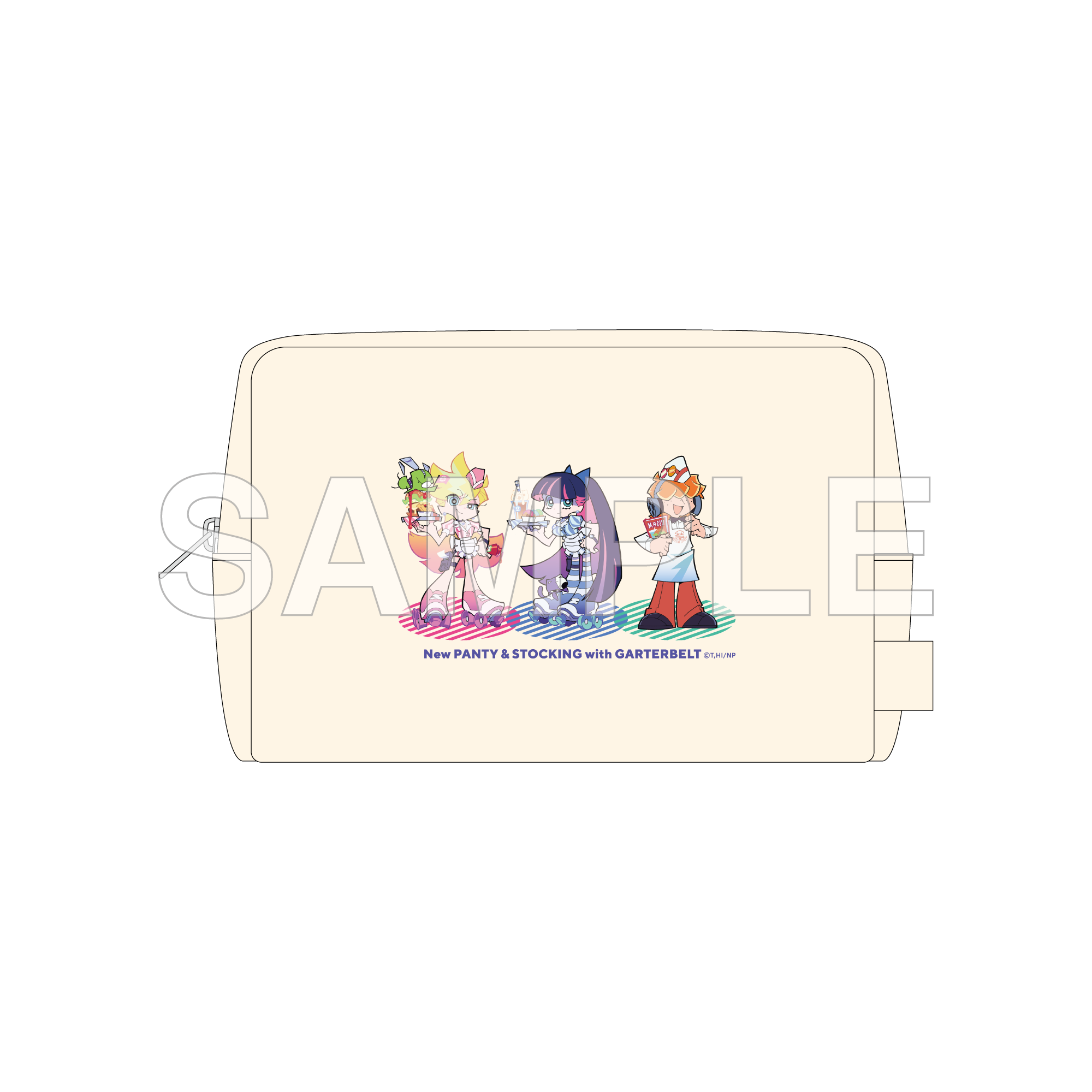 (Goods - Pouch) New PANTY ＆ STOCKING with GARTERBELT Square Pouch American Diner Ver.
