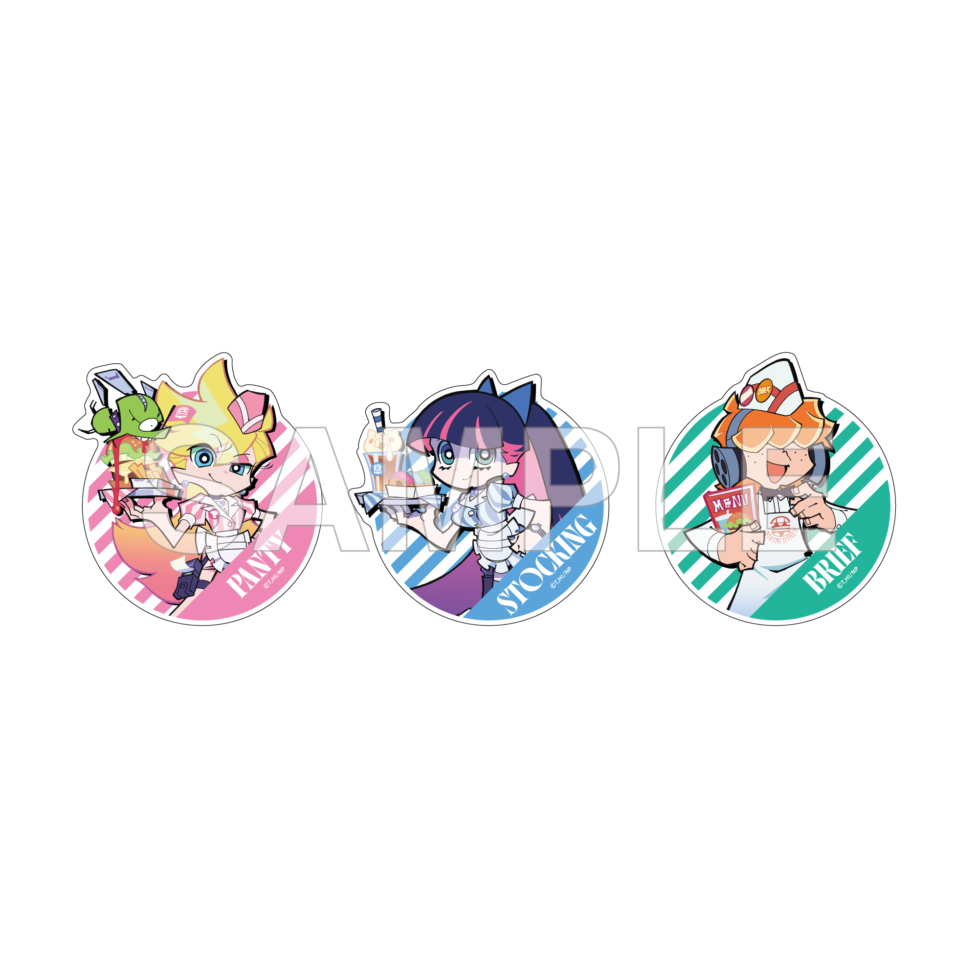 (Goods - Sticker) New PANTY ＆ STOCKING with GARTERBELT Sticker Set American Diner Ver.