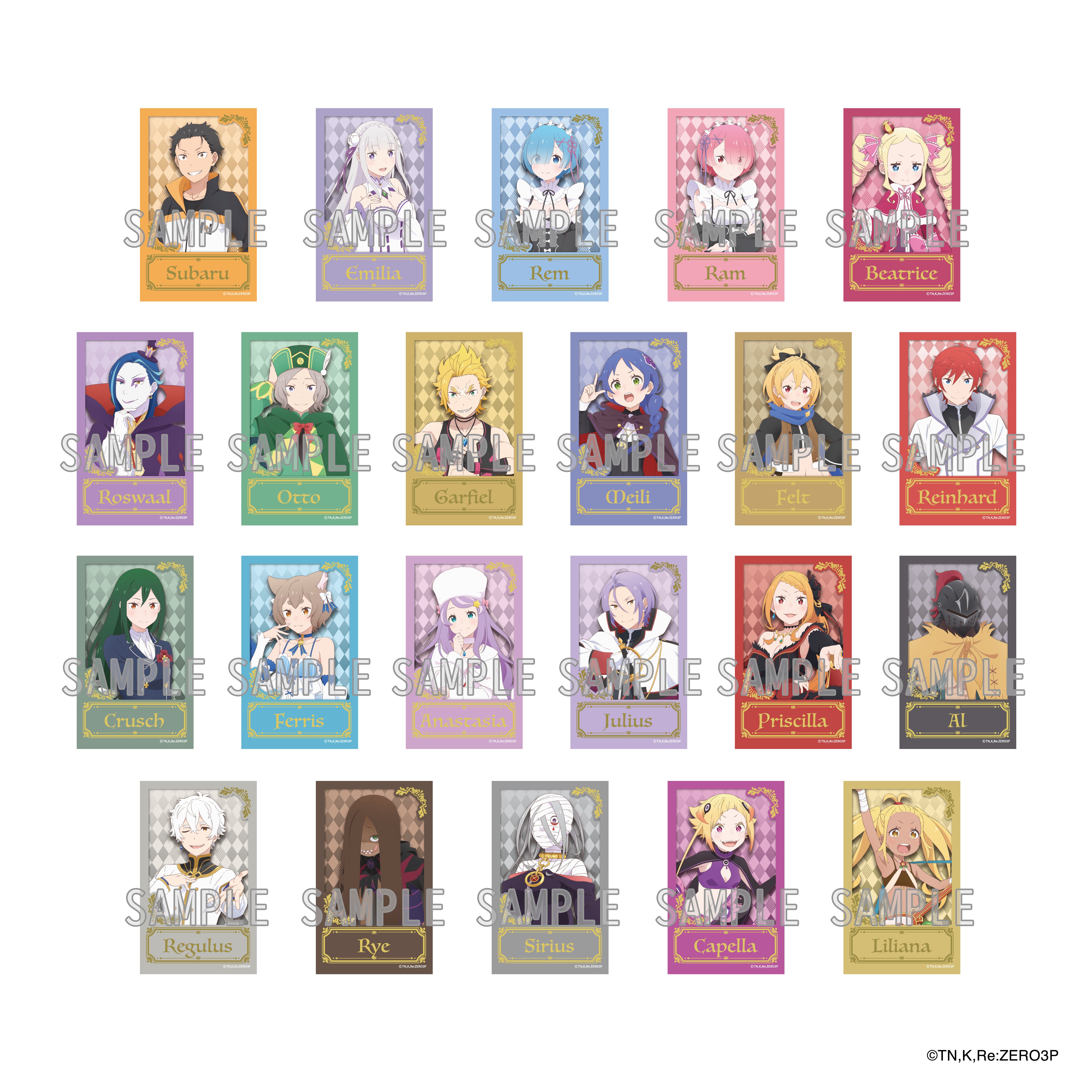 [Re:ZERO - Starting Life in Another World] 3rd season Mini Photo-style Illustrations Collection (Blind Box -Single)