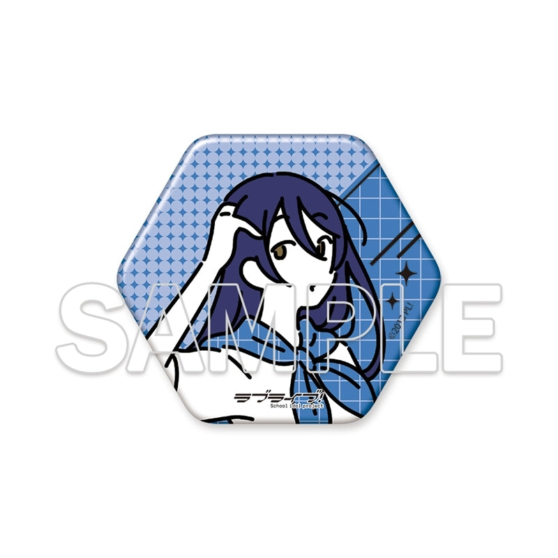 (Goods - Badge) Love Live! Wear the Seasons on Your Walks. Hexagonal Tin Badge - Umi Sonoda