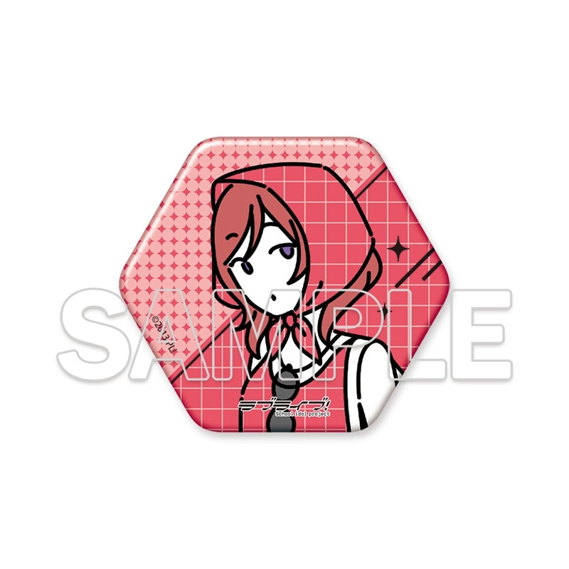 (Goods - Badge) Love Live! Wear the Seasons on Your Walks. Hexagonal Tin Badge - Maki Nishikino
