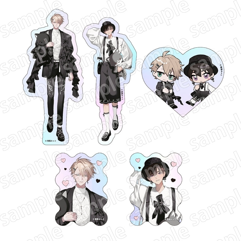 (Goods - Sticker) Black Sheep BLACK & PINK ver. Aurora Sticker Set