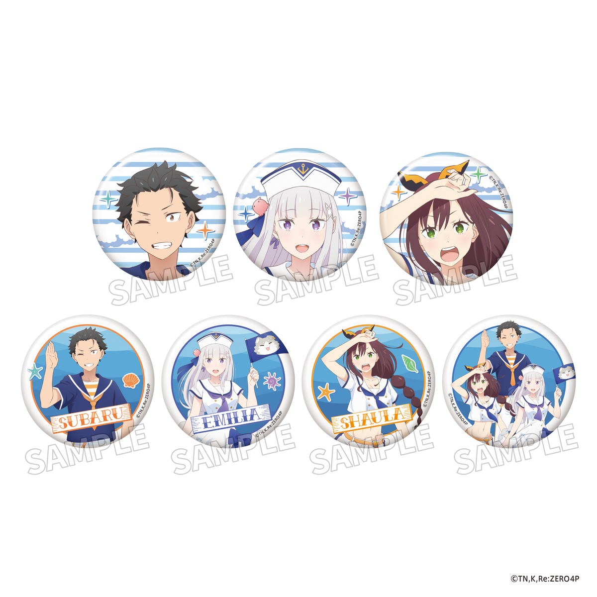 (Goods - Badge) Re:ZERO -Starting Life in Another World- Tradable Tin Badge Sailor Ver. PACK (Blind Box -Single)